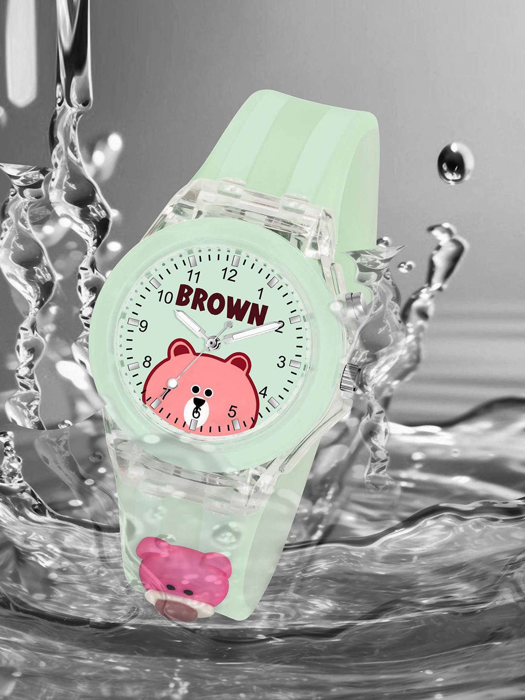 KIDSUN Kids Dial & Light Redium Straps Analogue Multi Function Watch RA80_GREEN_GREEN