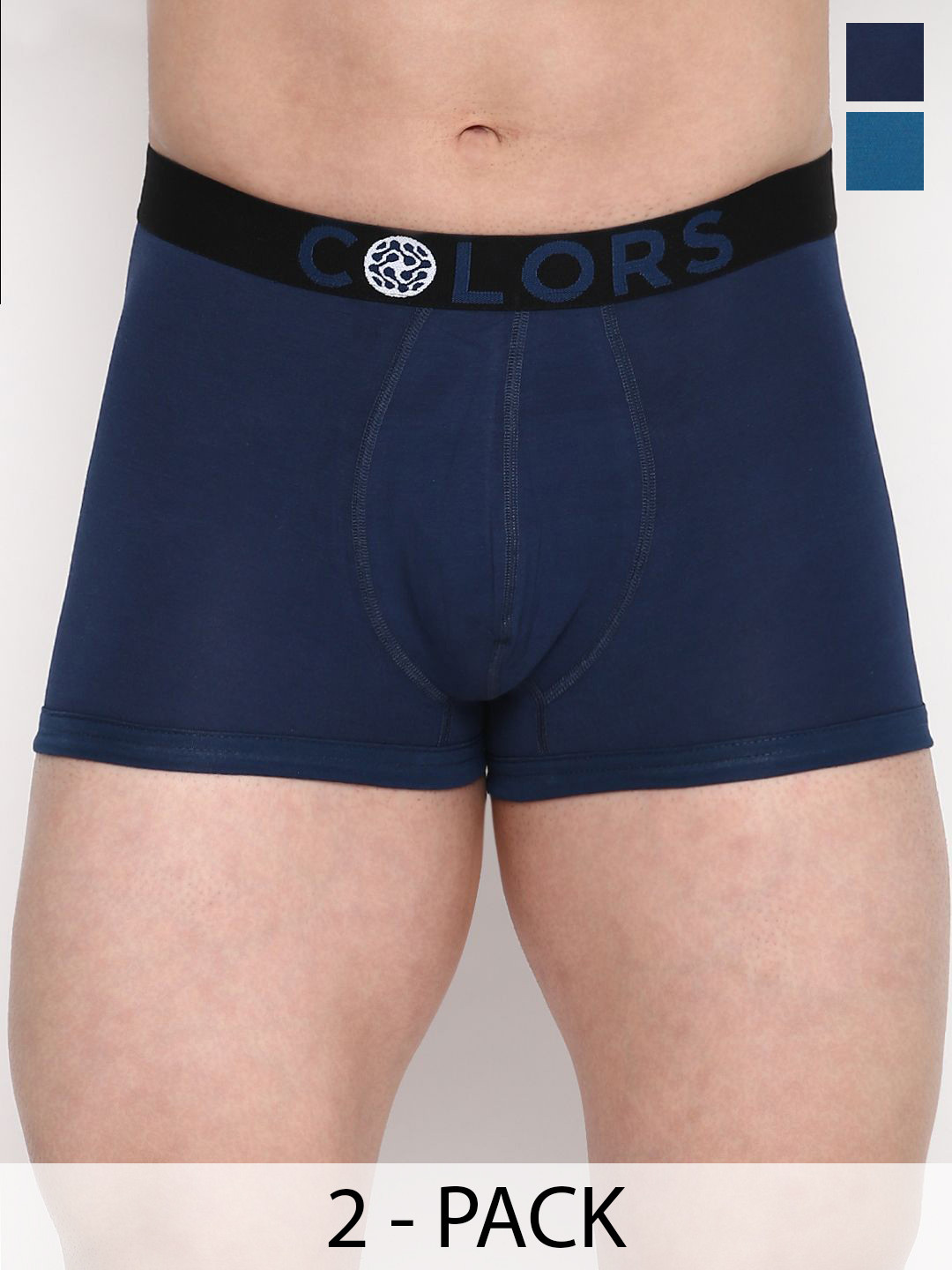 COLORS by Rupa Frontline Pack Of 2 Mid Rise Short Trunks