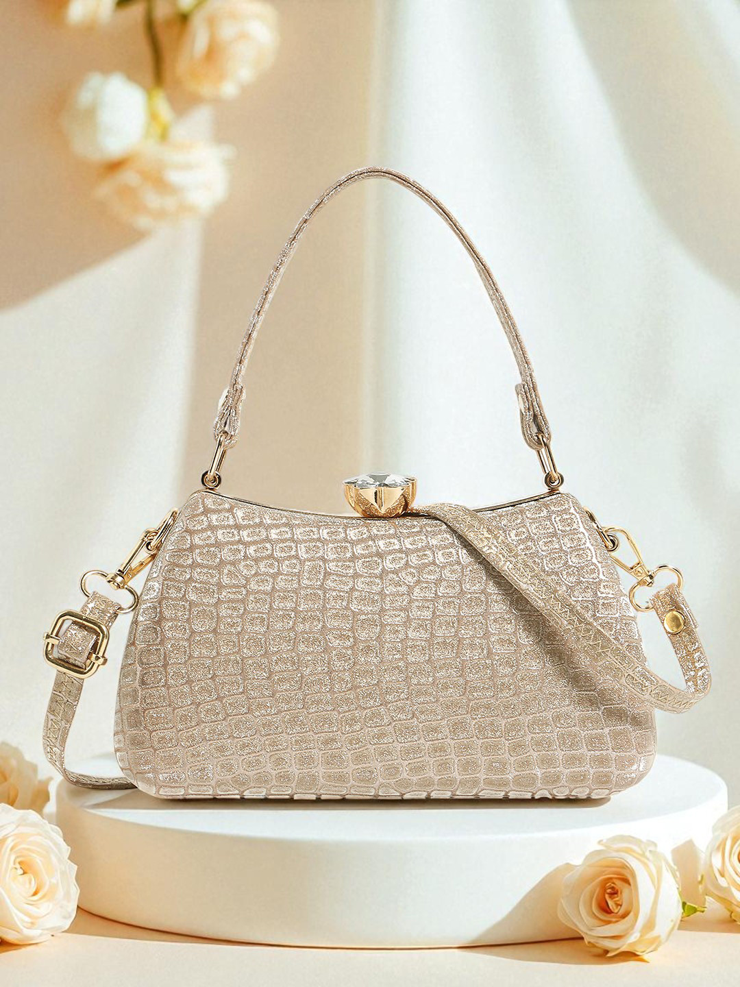 Exotic Textured Jute Box Clutch