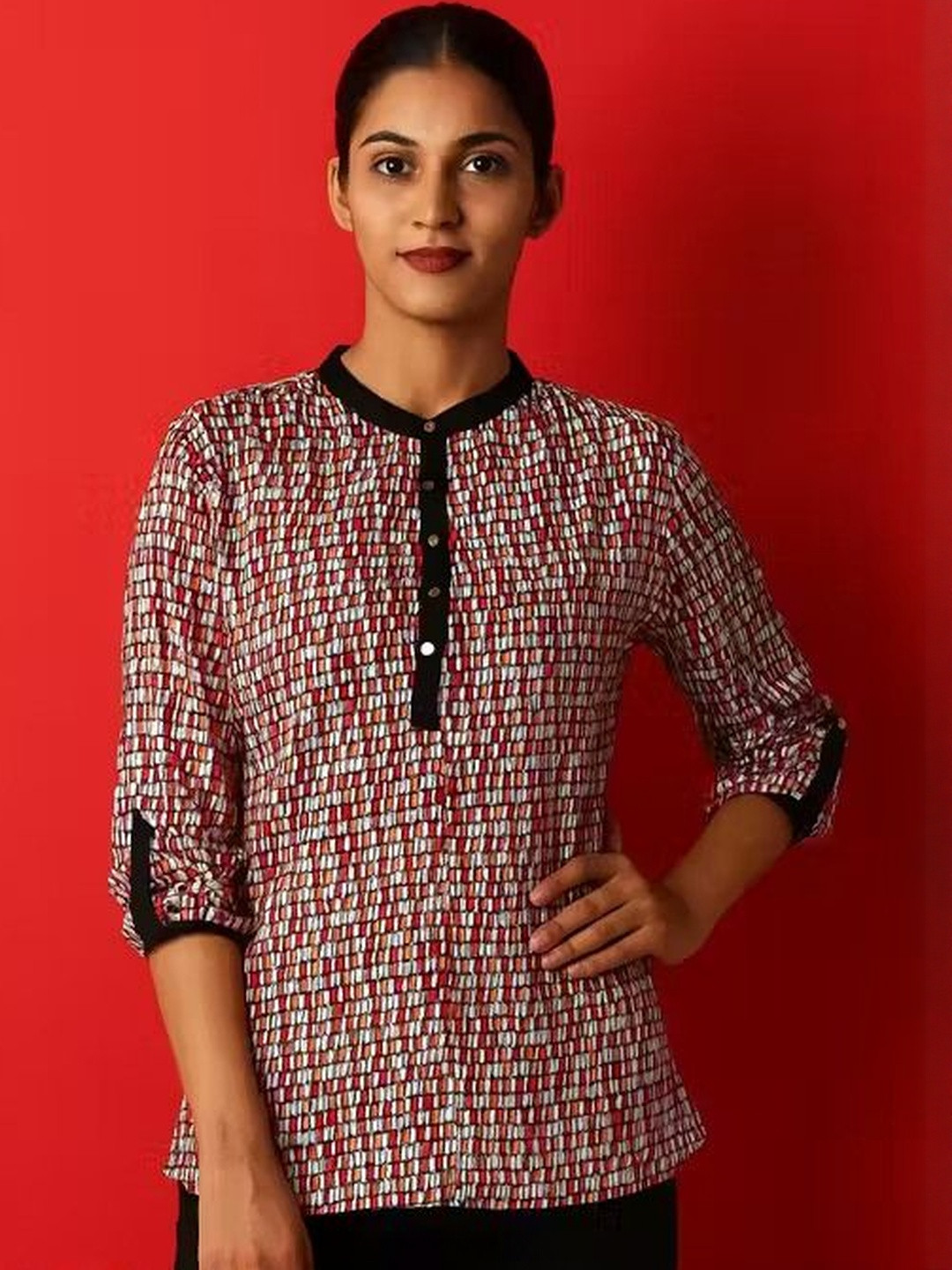 KALINI Womens Polyester Stylish Digital Printed Top