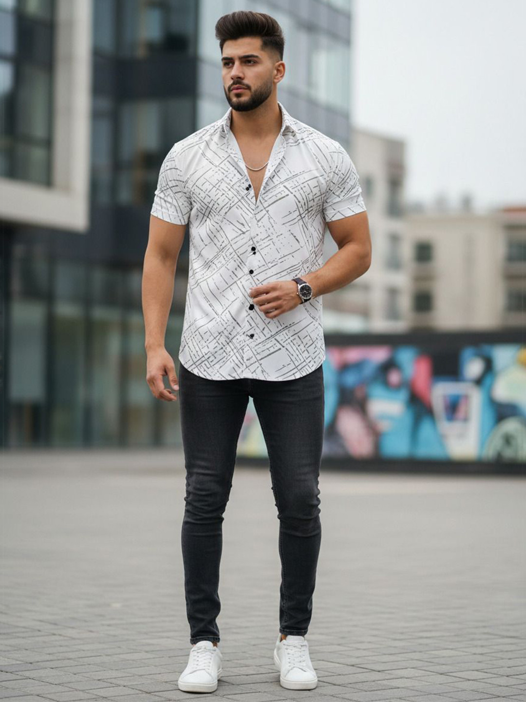 JENSI ENTERPRISE Men Classic Printed Casual Shirt