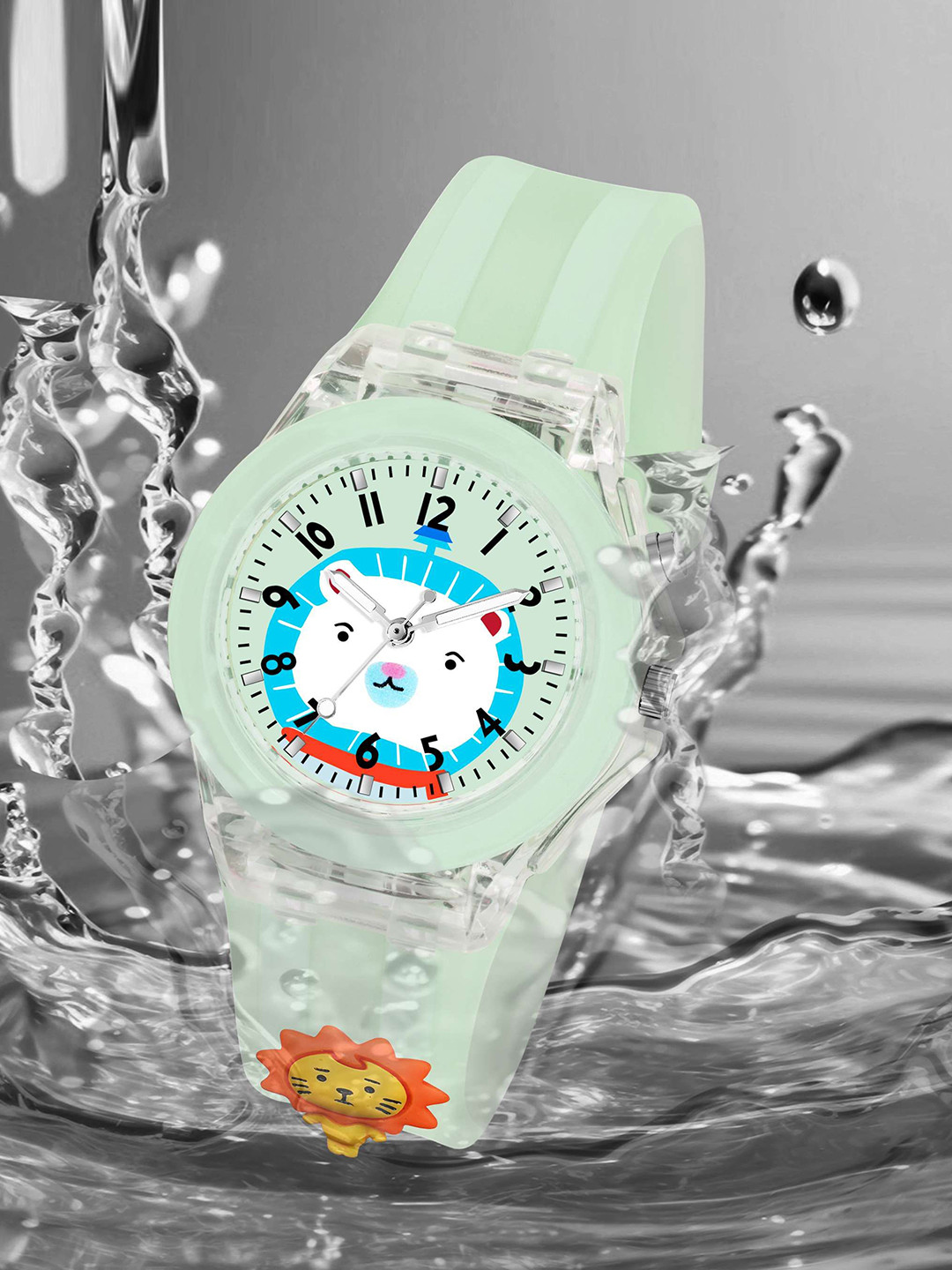 KIDSUN Kids Printed Dial & Straps Analogue Multi Function Watch RA85_GREEN_GREEN