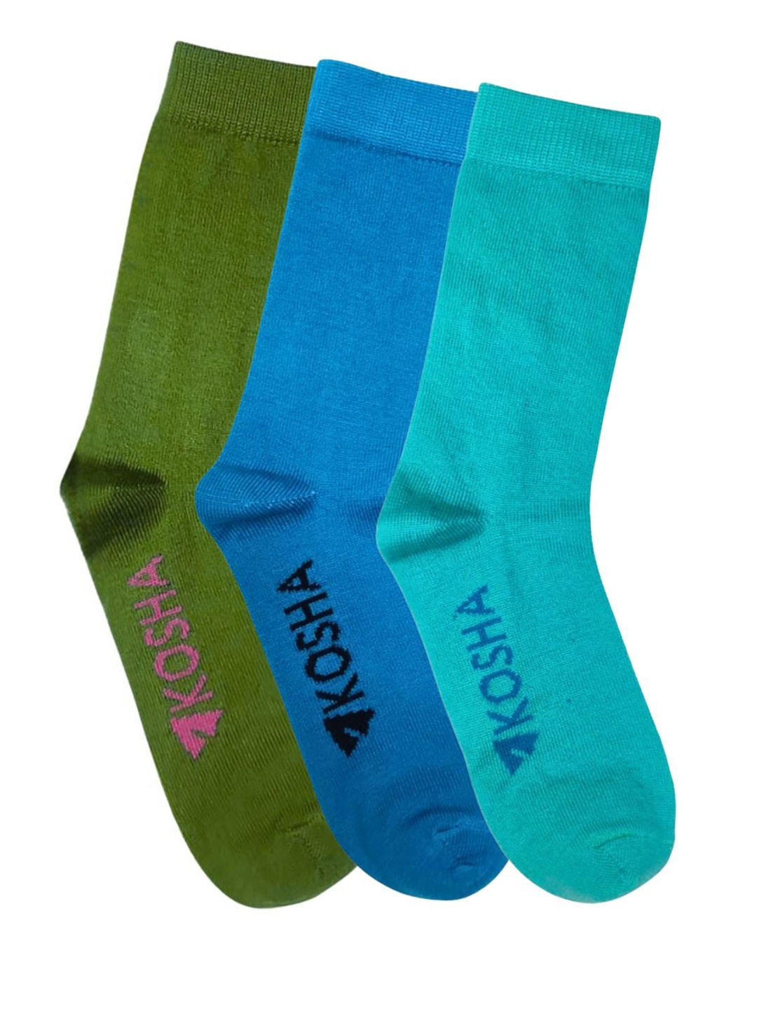 Women's Merino Pack of 3 Wool Crew Length Socks