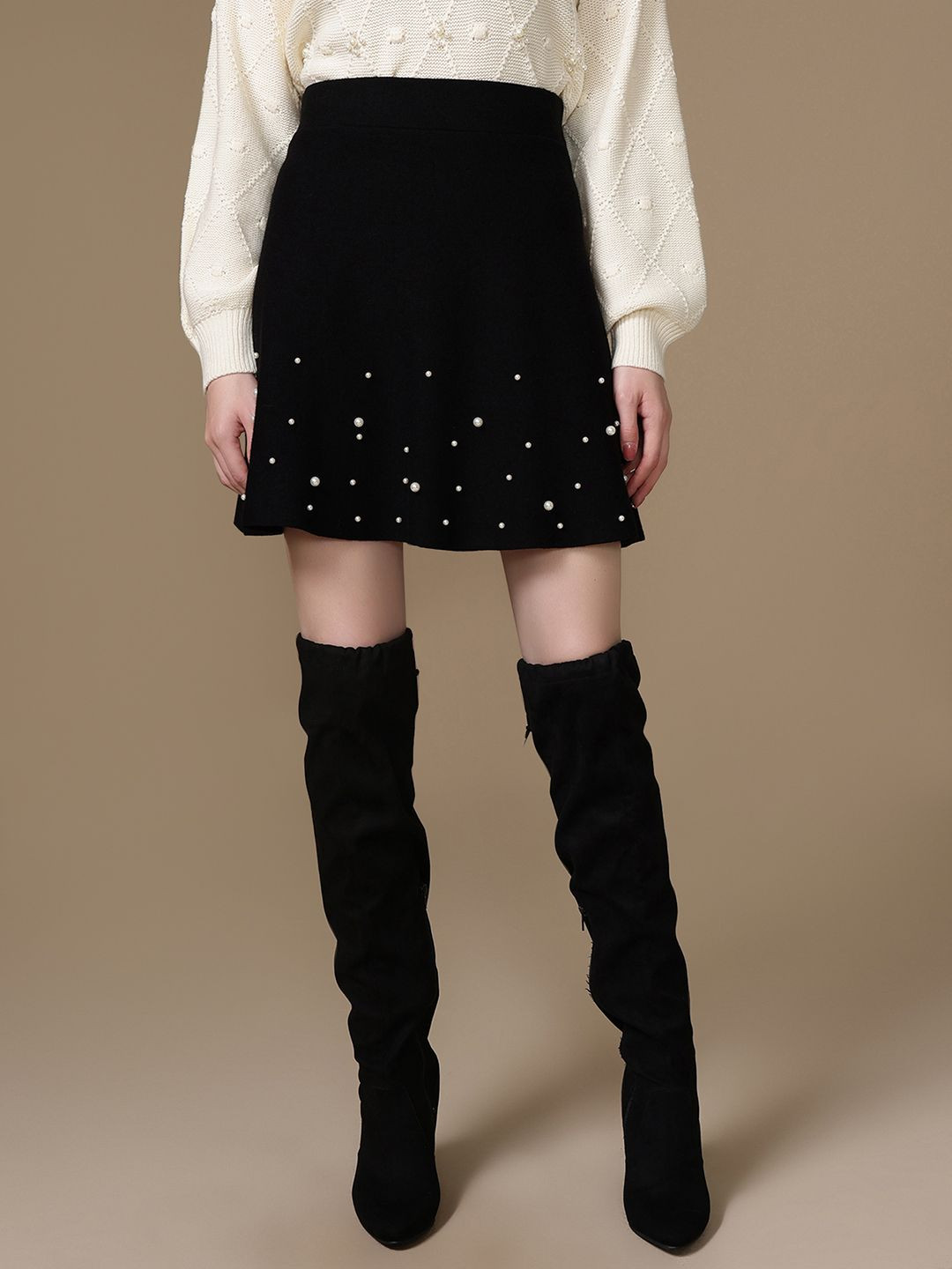 Kazo Women Embellished A-Line Perla Skirt