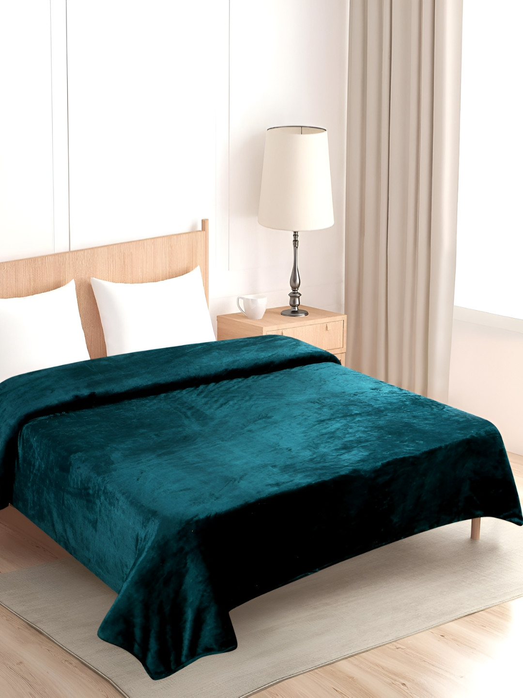 BLUEDOT Green AC Room Woollen Double Bed Dohar