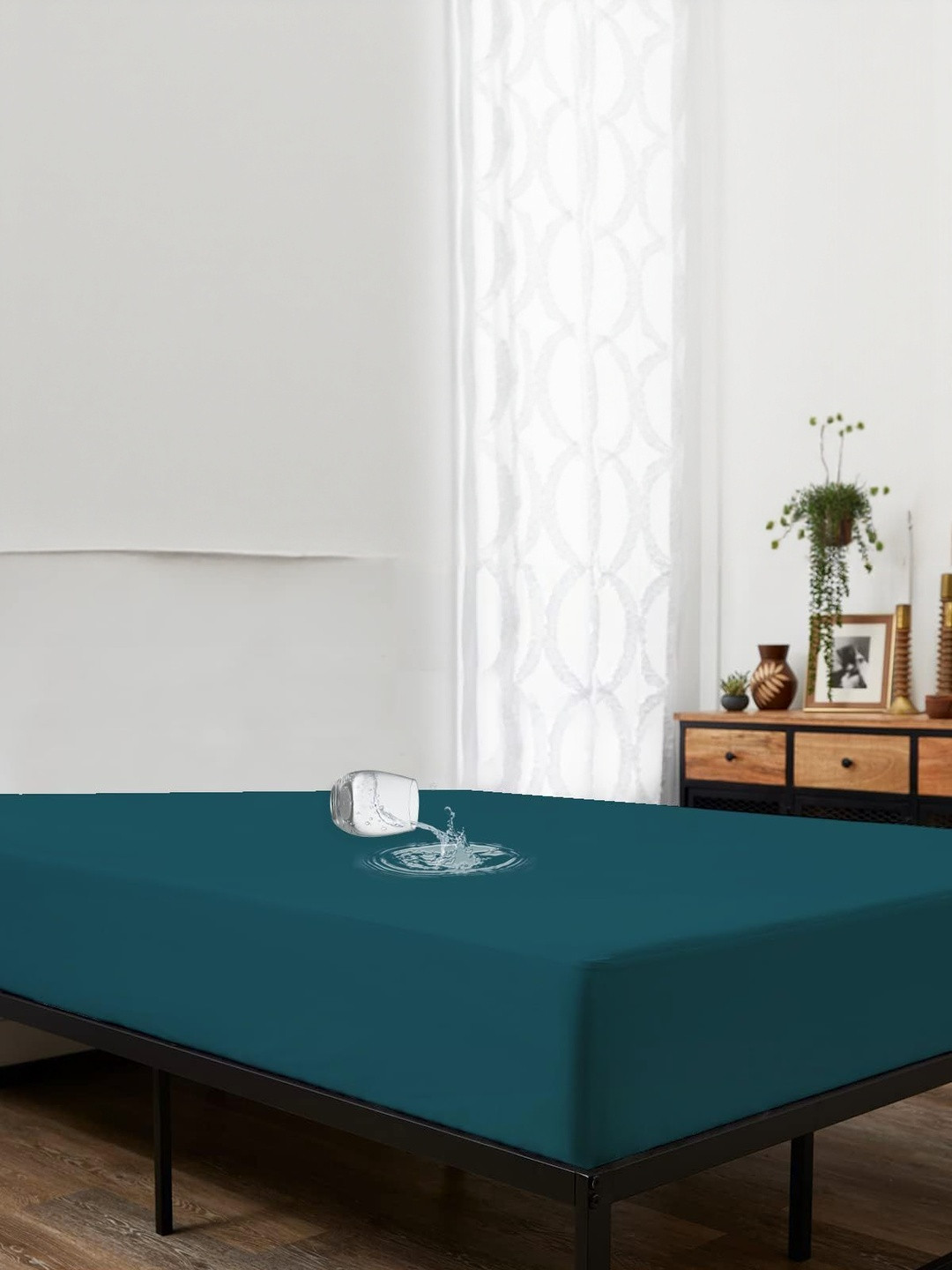 AGS ACTIVE Green Terry King Size Water Resistant Mattress Protector