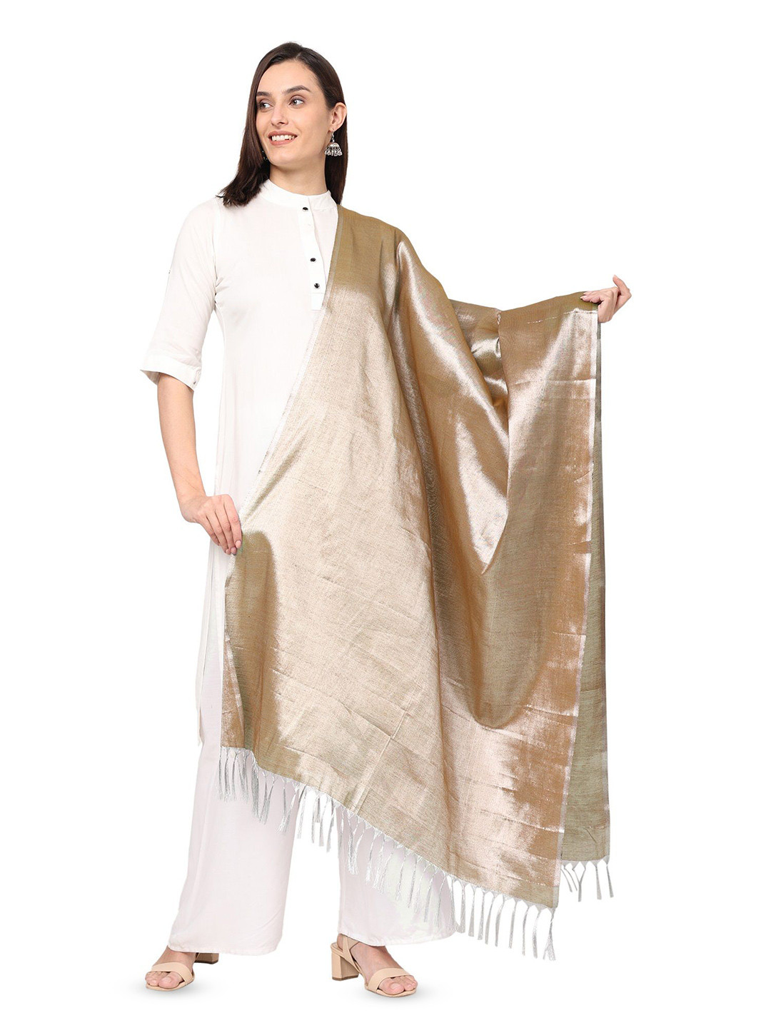 Fashily Tissue Dupatta With Zari