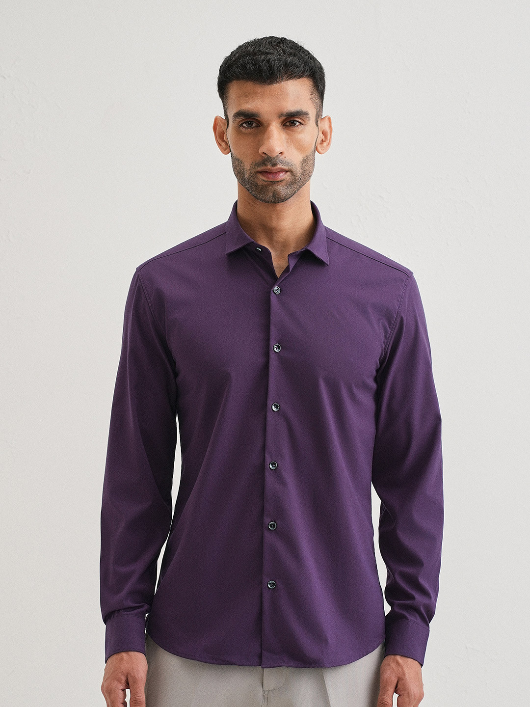 Banana Club Men Classic Slim Fit Wrinkle Free Semiformal Shirt