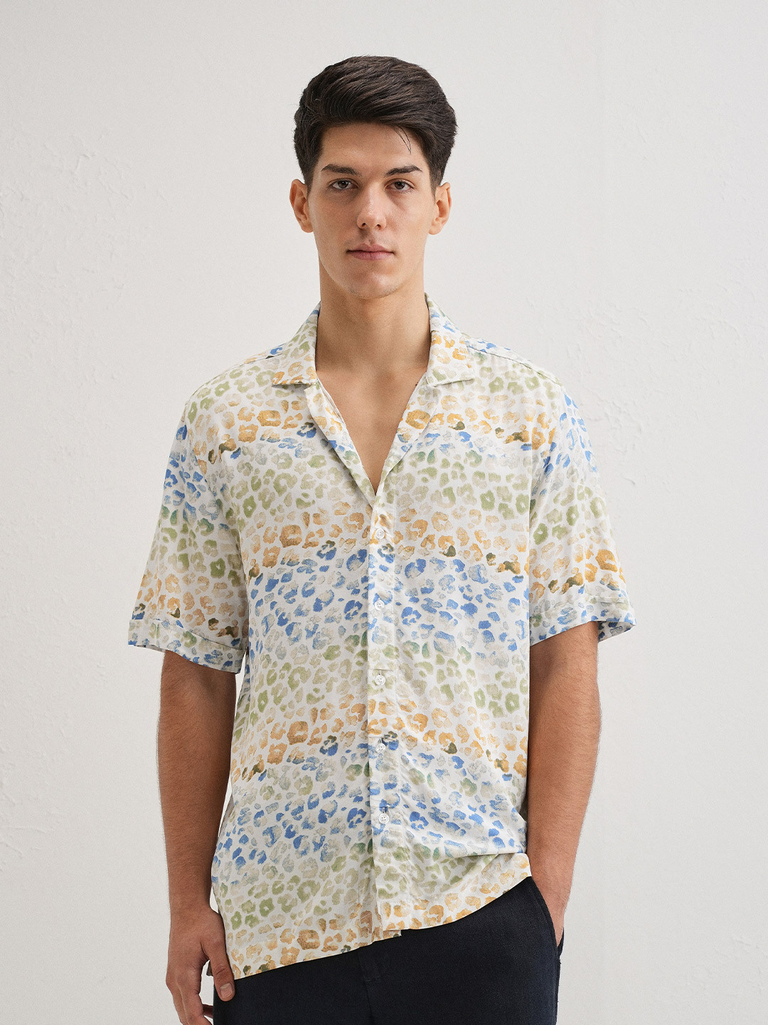 Banana Club Men Classic Abstract Printed Casual Shirt