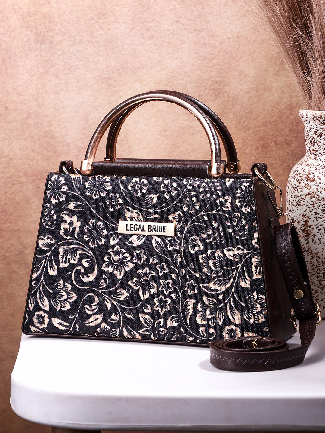 LEGAL BRIBE Women Graphic Printed Structured Handheld Bag