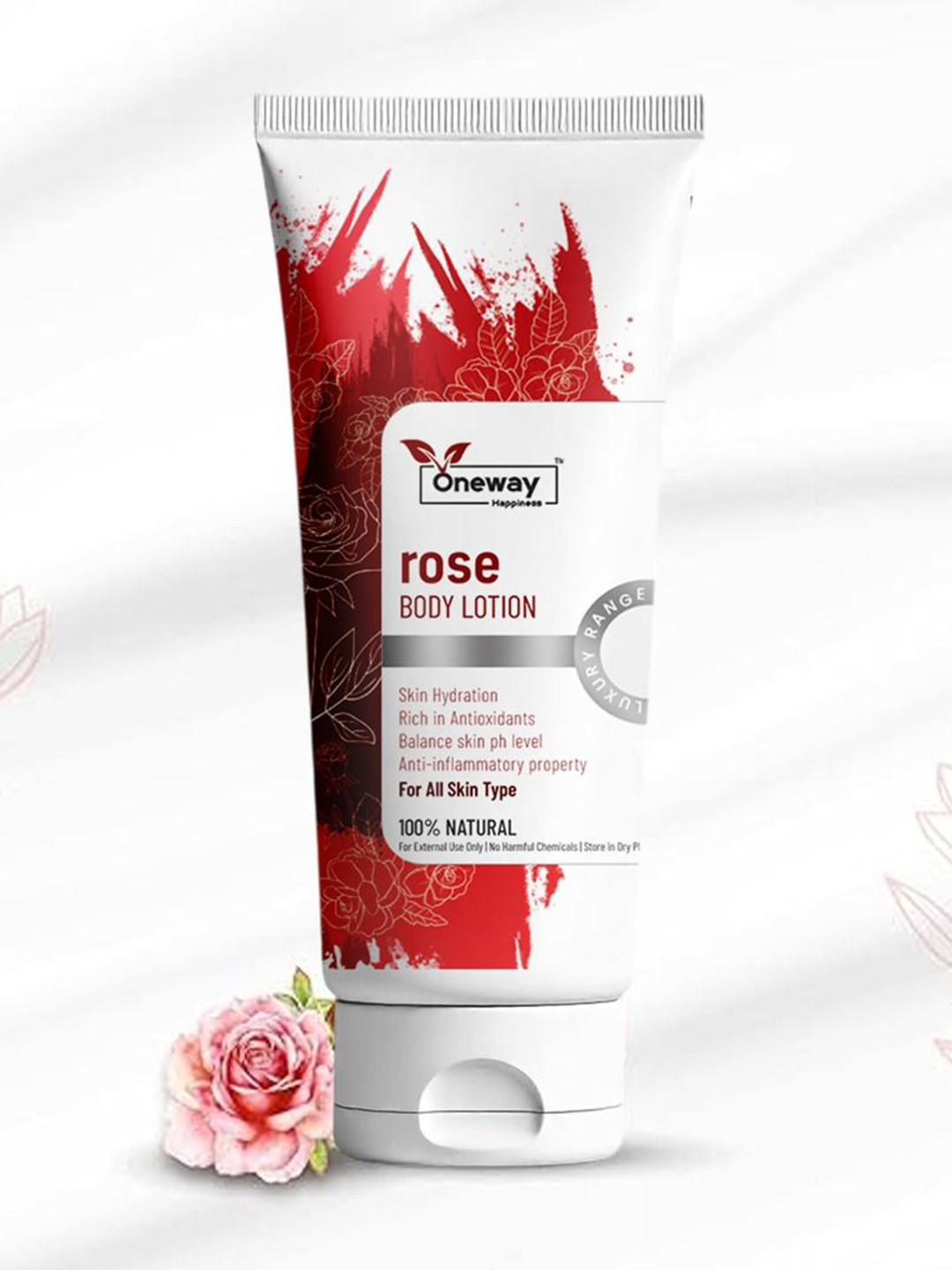 Oneway Happiness Rose Body Lotion With Aloe Vera - 100 ml