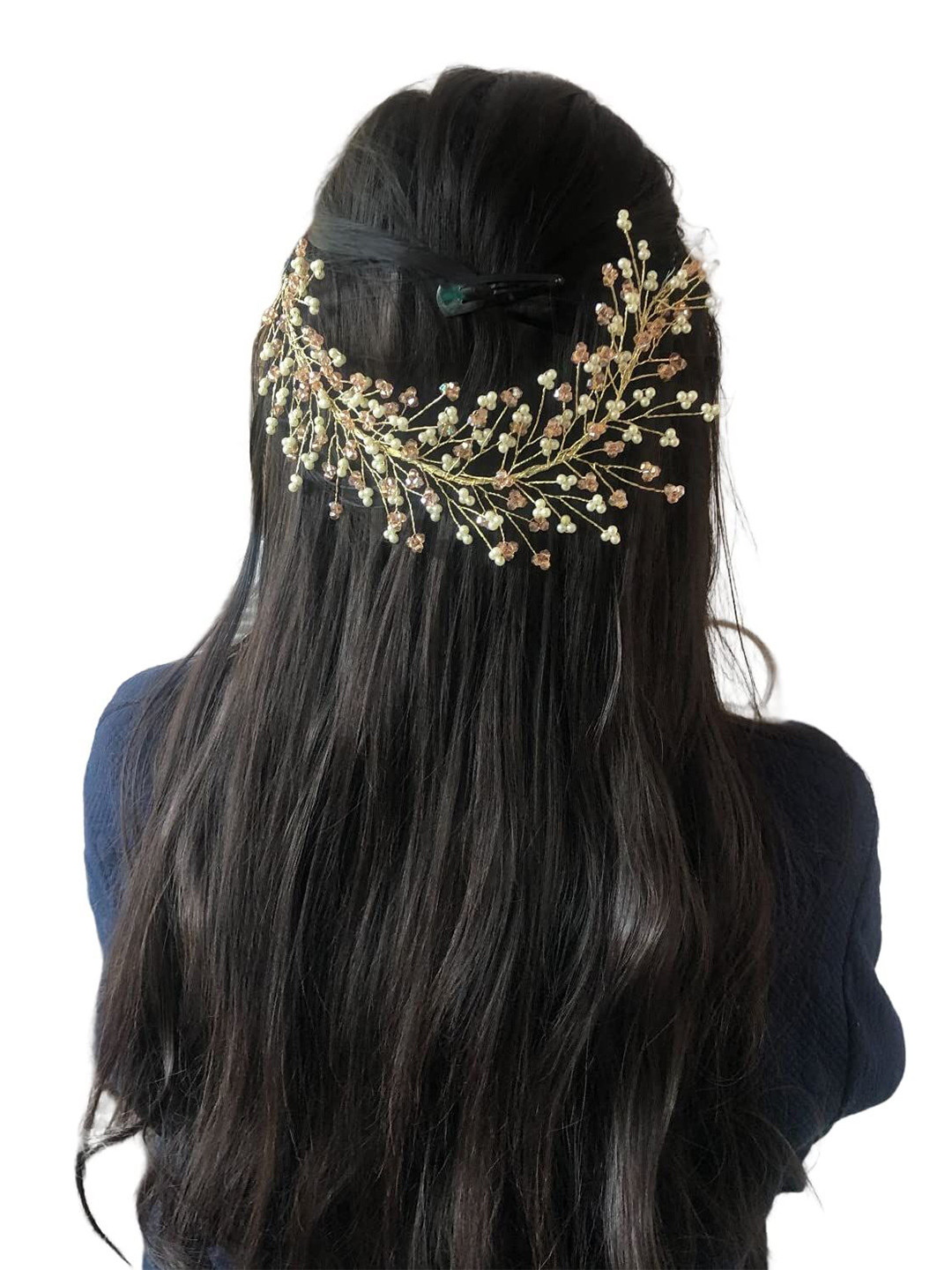 SAMYAK Women Crystal Beaded Handmade Tiara