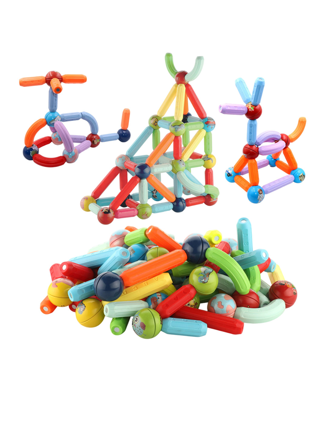 CHANAK Kids 76 Pieces BPA Free Skill Development Toy Learning and Development Toys