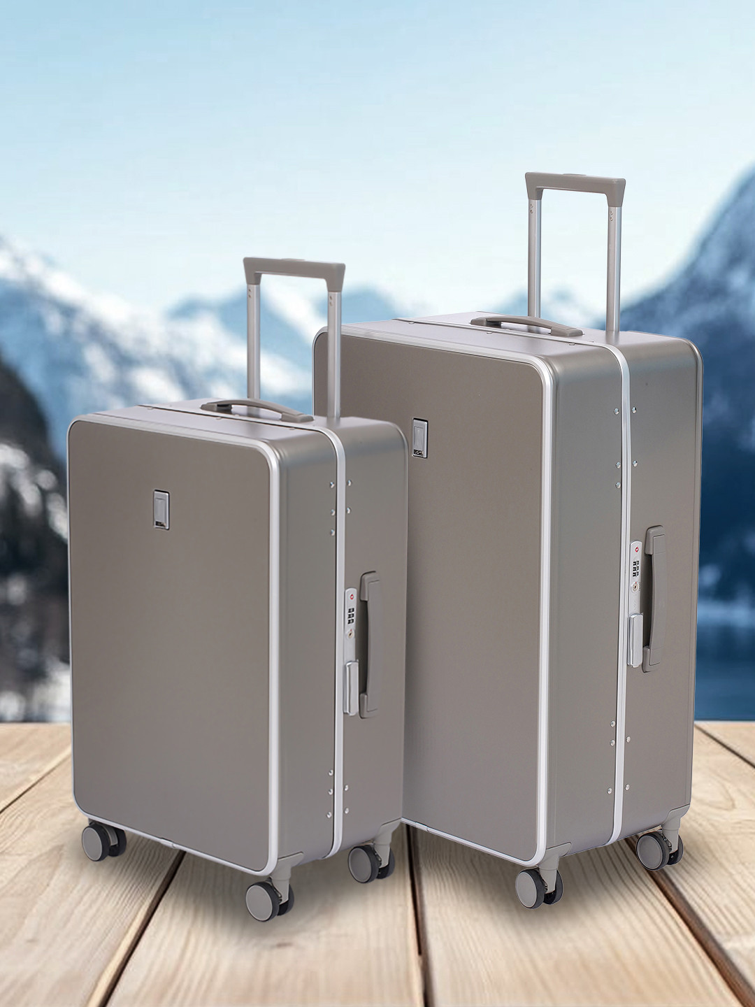 SWISS MILITARY Set Of 2 Lorenzo PC Hard-Sided Medium & Large Trolley Suitcase