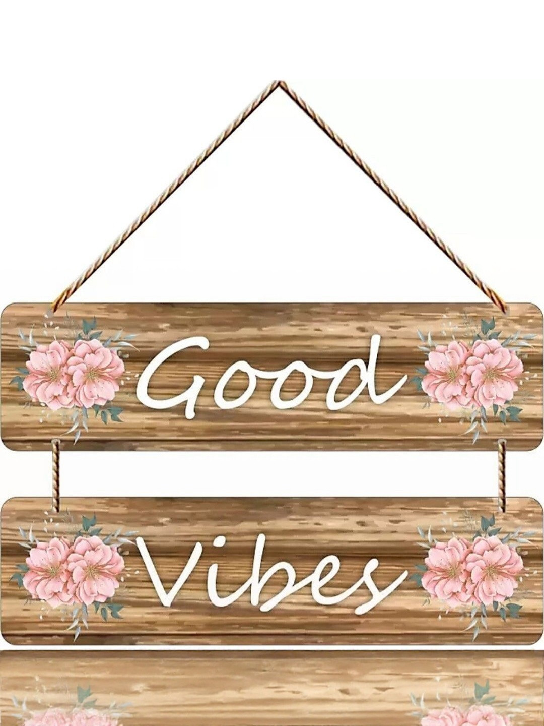 Shiv Collection Good Vibes Wooden Wall Hanging Decor