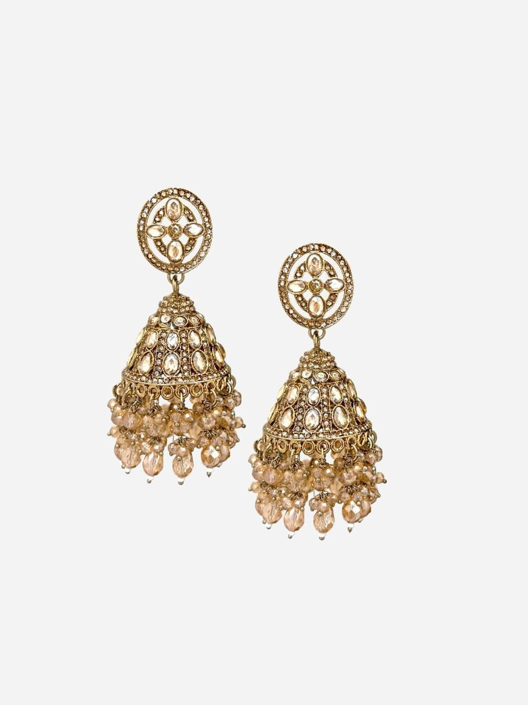 BFC - BUY FOR CHANGE Dome Shaped Alloy Jhumkas Earrings