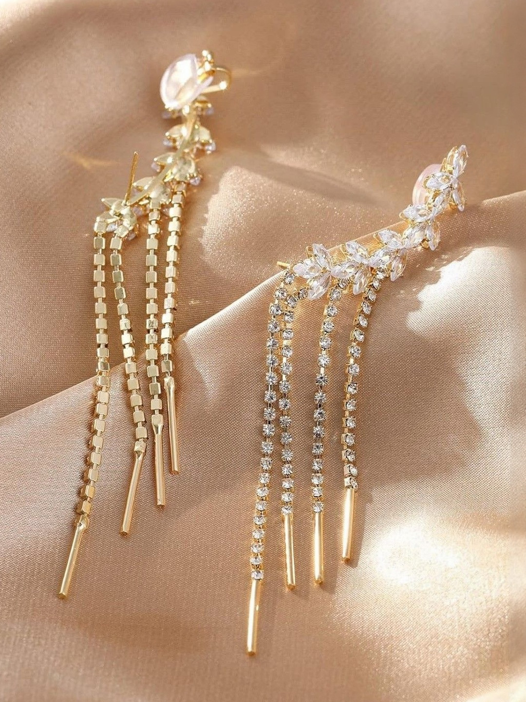 P. R. PRINTS  Gold-Plated Metal Earrings