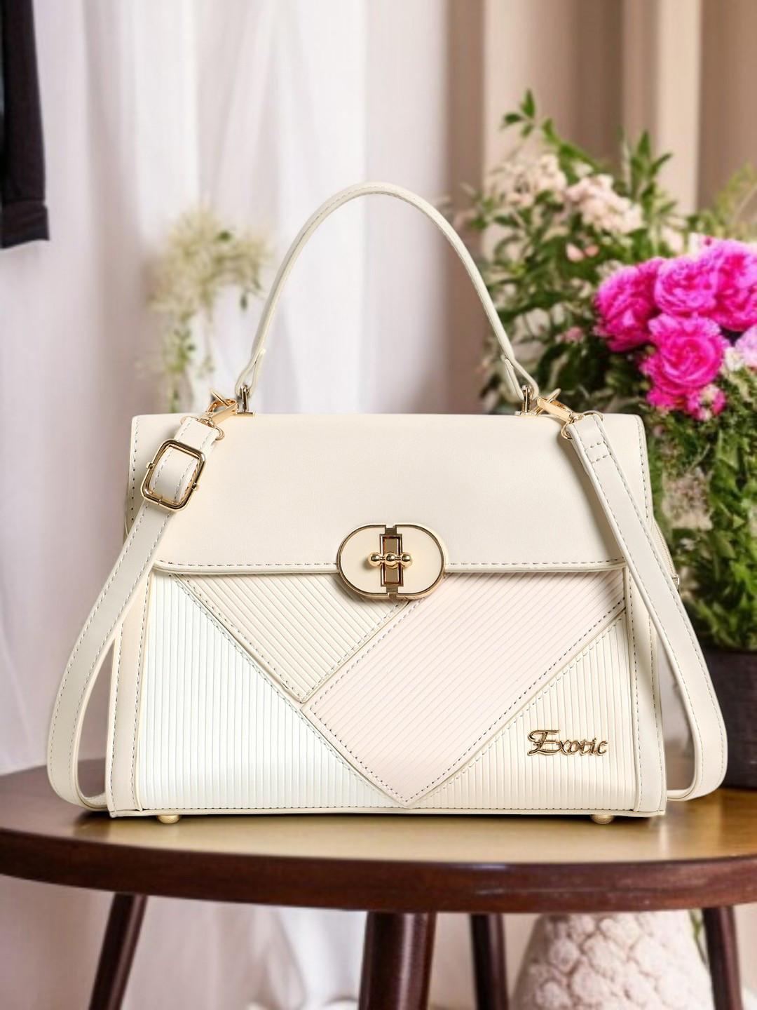 Exotic Checked Sling Bag with Quilted