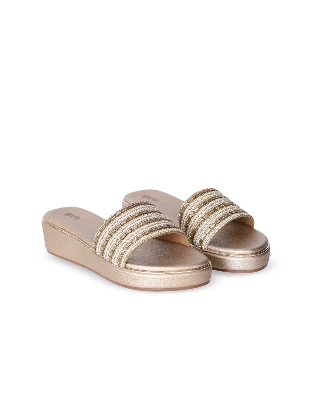 GRETA Women Embellished Flatform Sandals