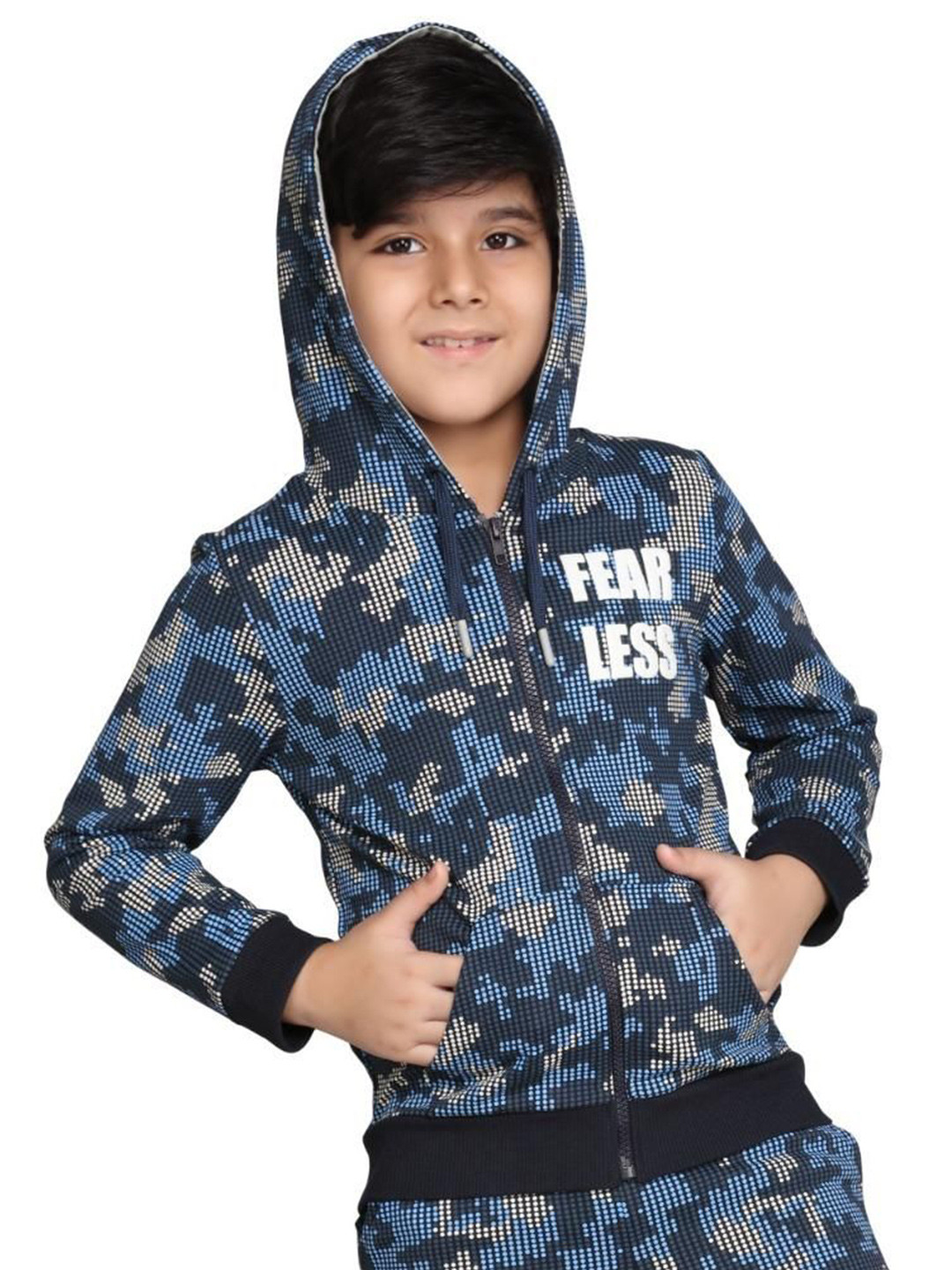 PLUM TREE Boys Camo Zip-Up Hoodie Sweatshirt