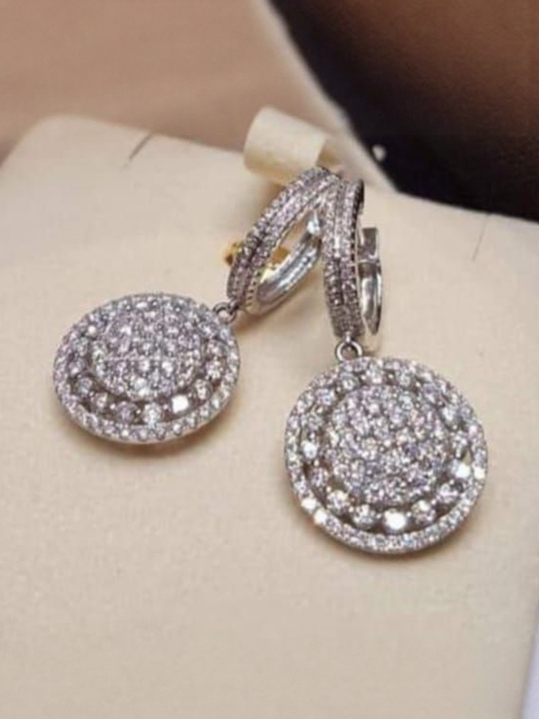 Nakoda Art Jewellery Circular Ear Cuff Earrings