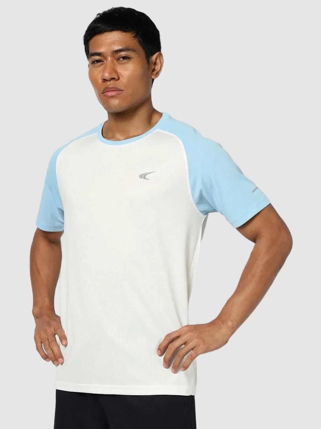 Performax Brand Logo Printed Round Neck Short Raglan Sleeves Running T-shirt