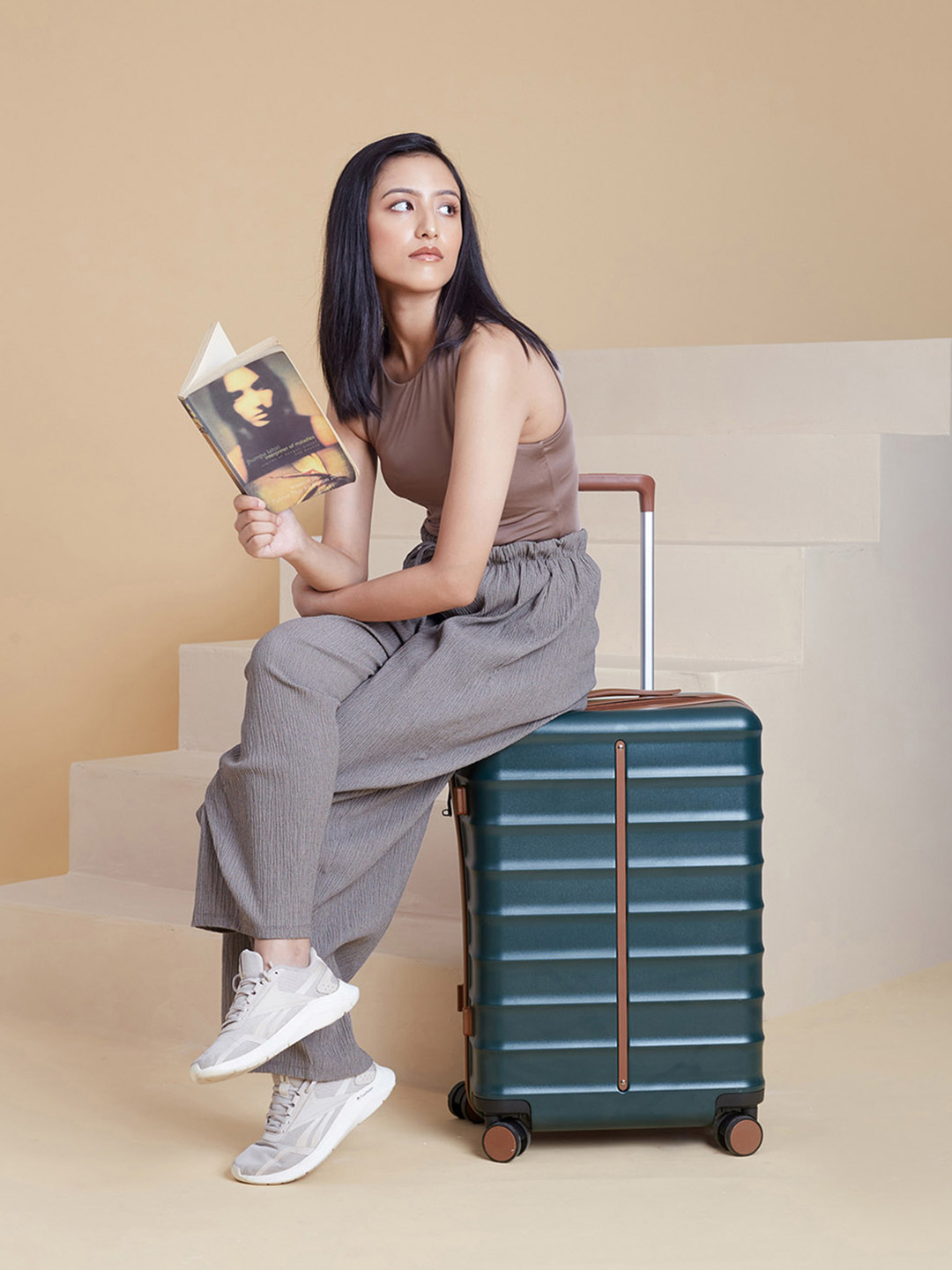 Assembly Odyssey Green Premium Lightweight Trolley Bag 24 Inches