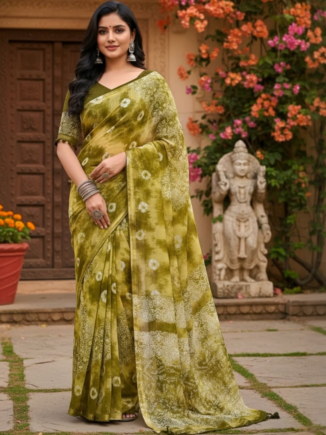 Apni Maati Vastram Tie and Dye Saree