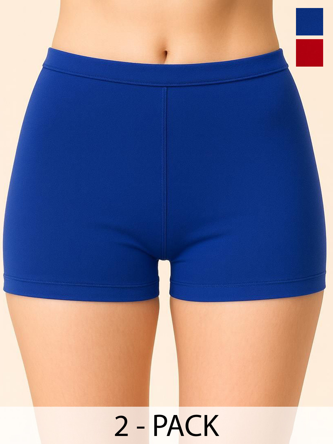 HIRRUX Women Pack of 2 Cotton Canvas Slim Fit Boy Shorts