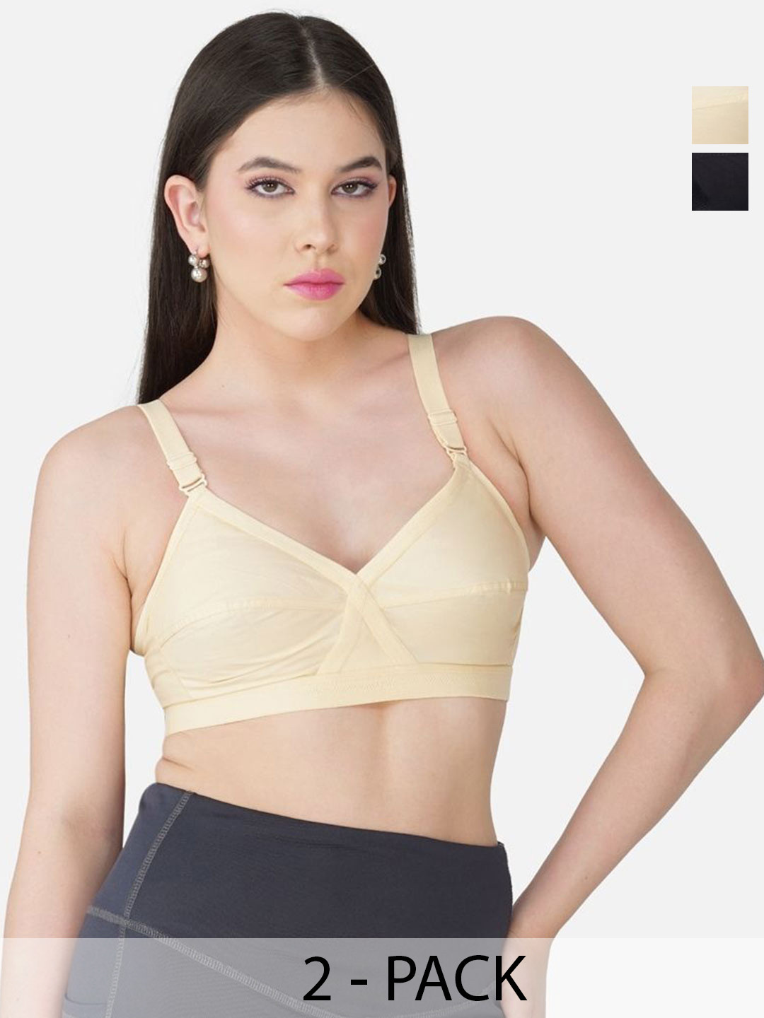Teenager Women Pack Of 2 Non Padded Bra