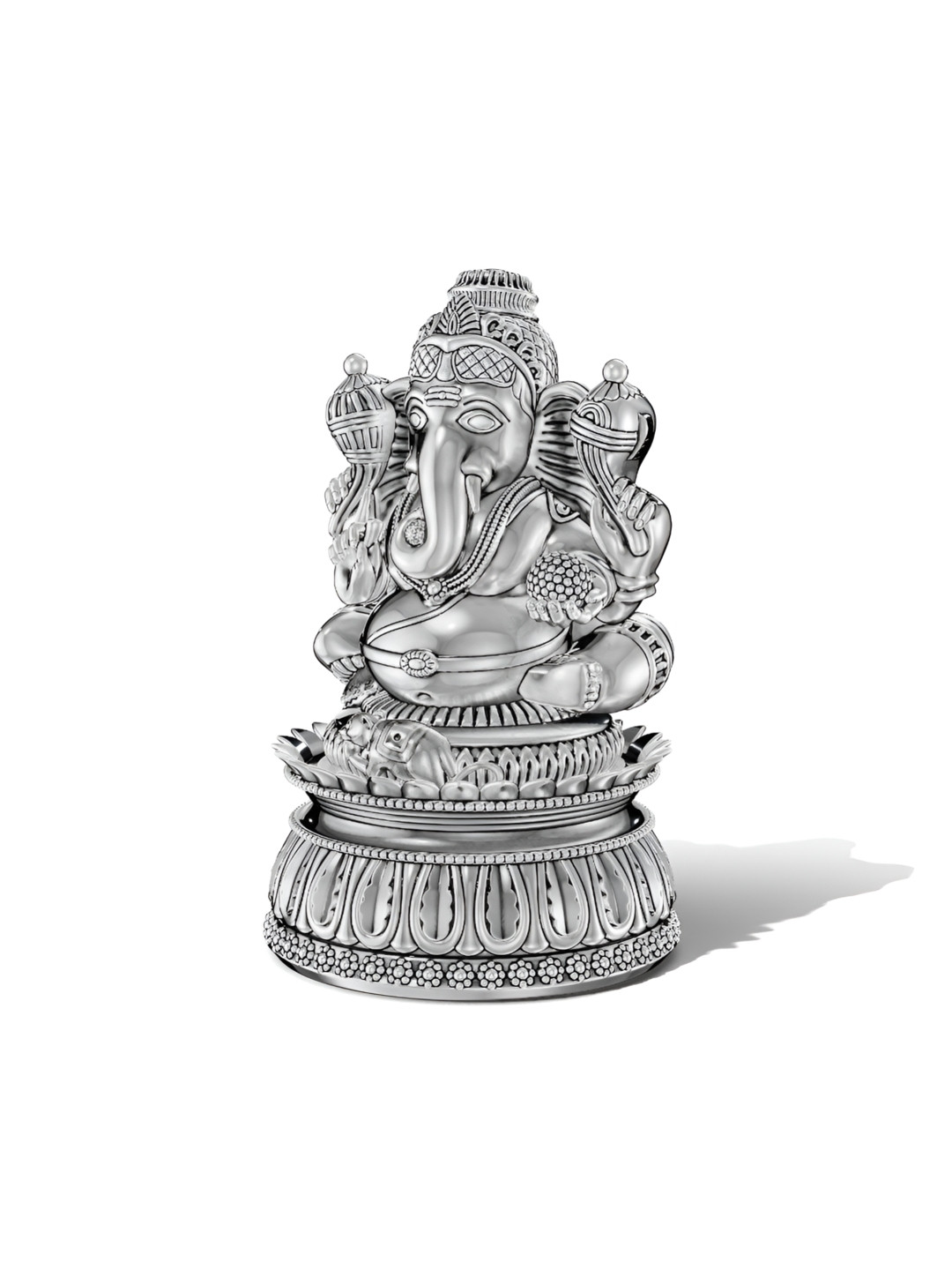 Joyalukkas Silver-Toned Ganesha Idol Religious Showpieces