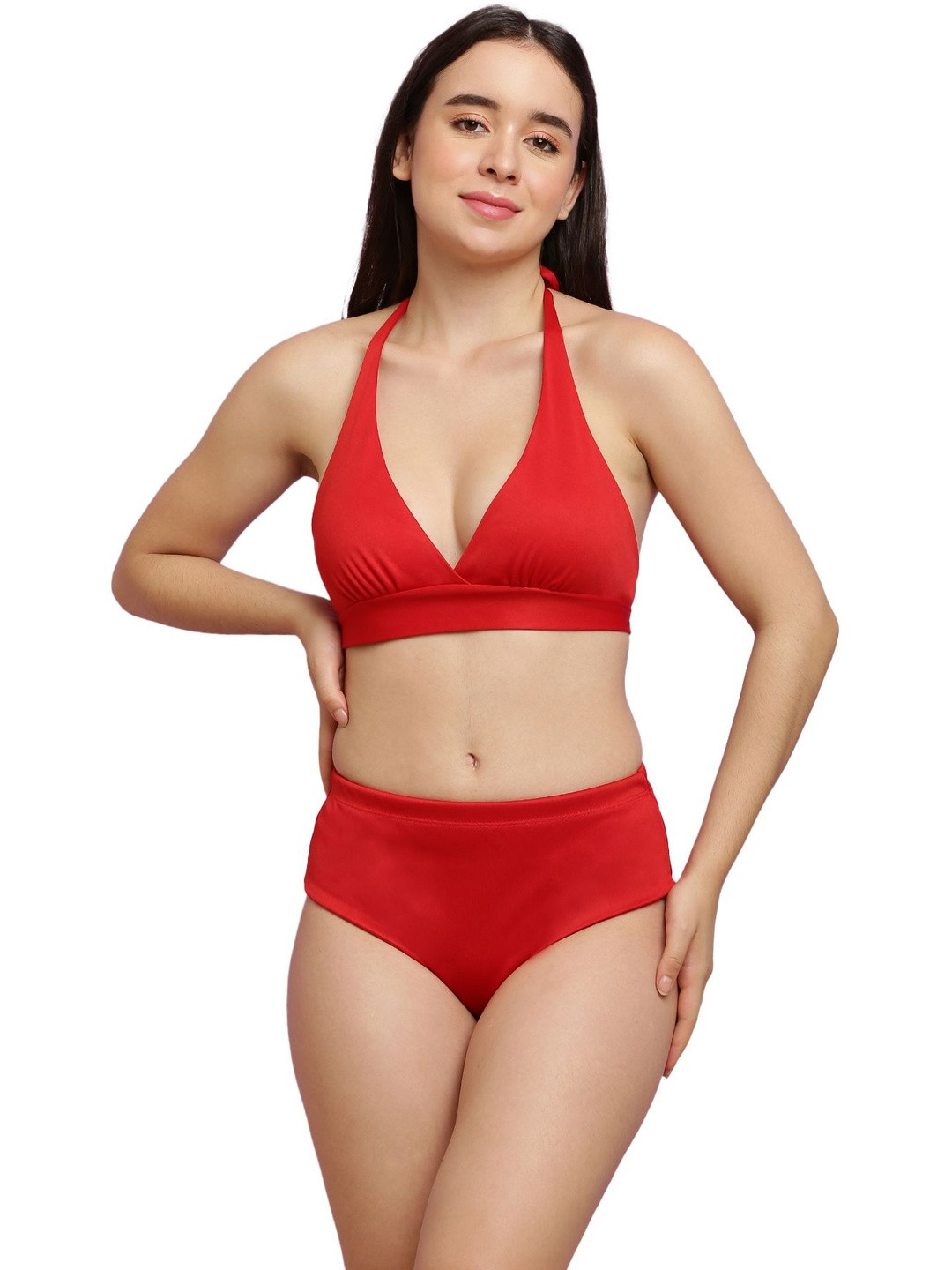 TATAIYA 2 Piece Halter-Neck High Waist Bikini Swimsuit
