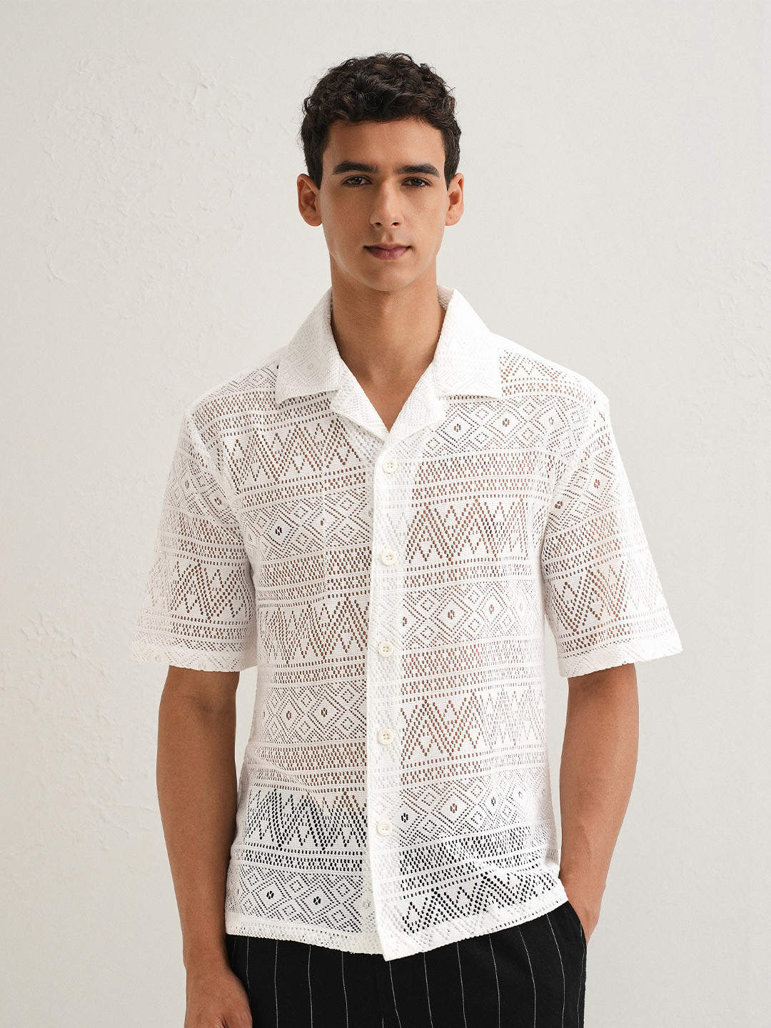 Banana Club Men Classic Sheer Casual Shirt