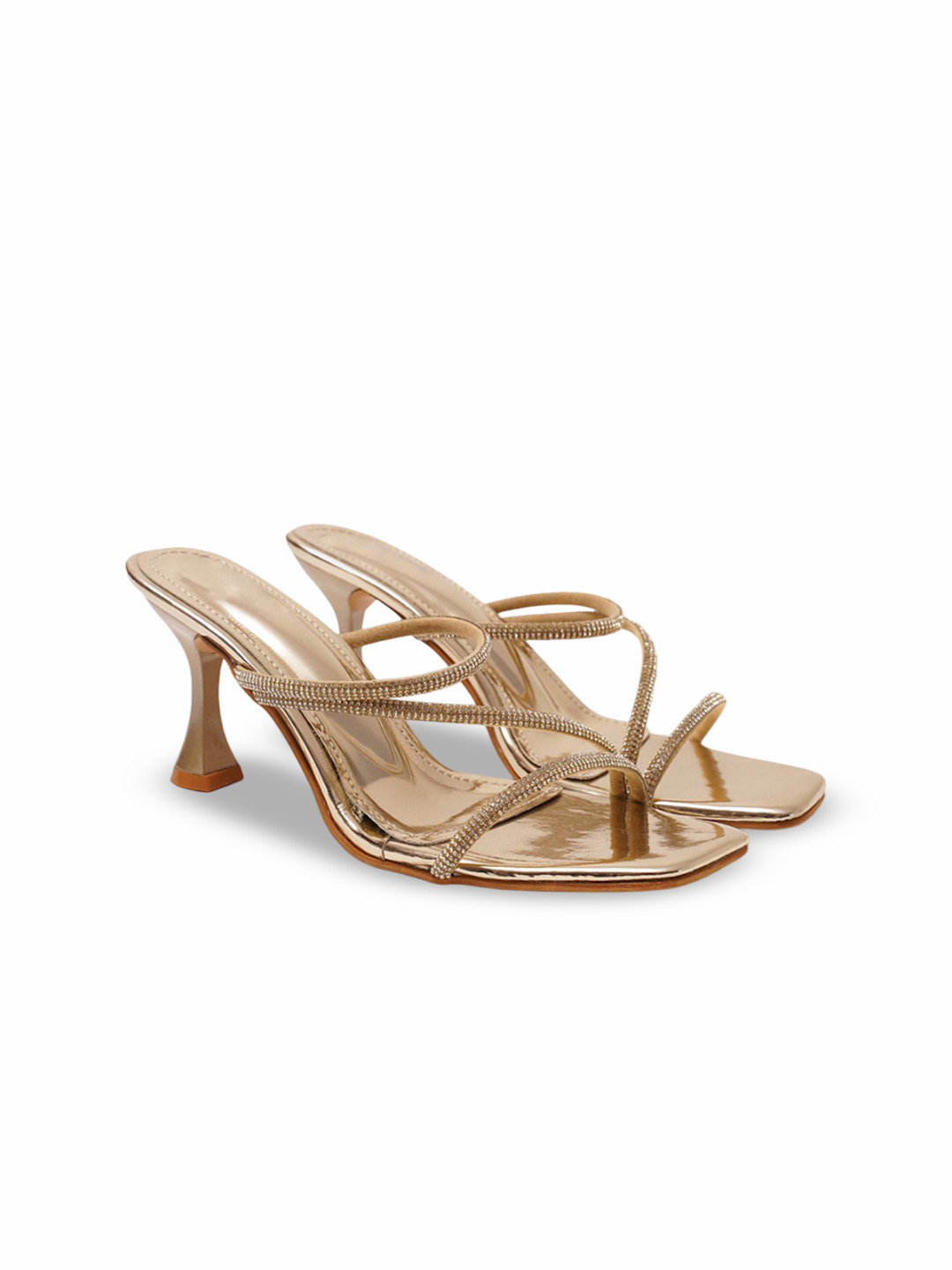 Froh Feet Embellished Kitten Sandals Western - Embellished