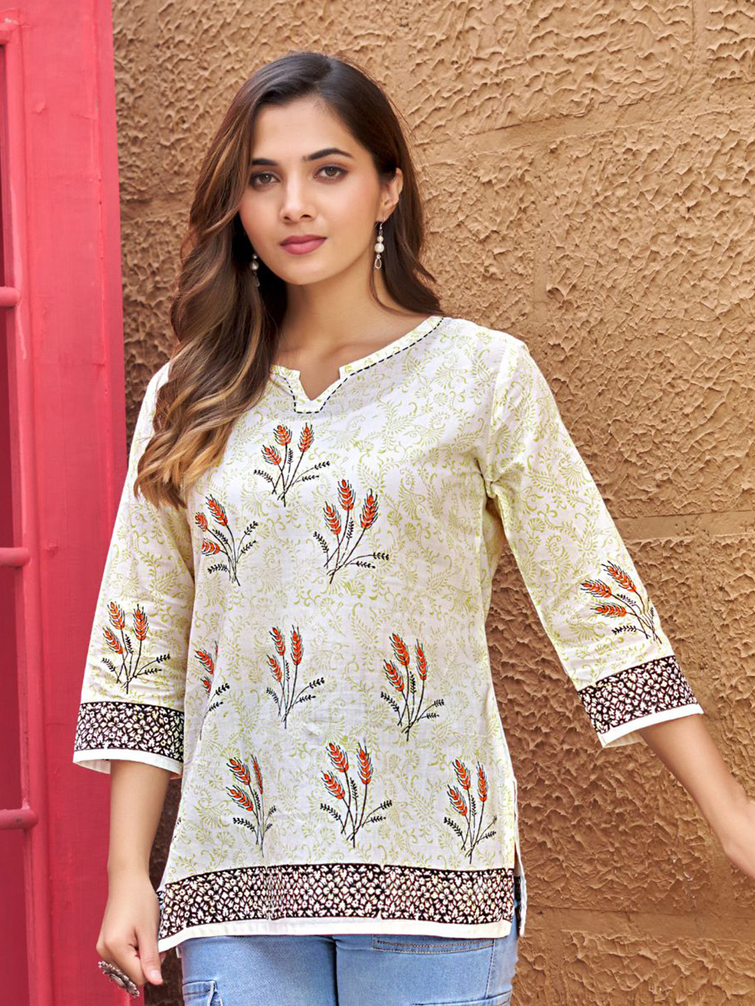 Kaftanize Women Floral Printed Kurti