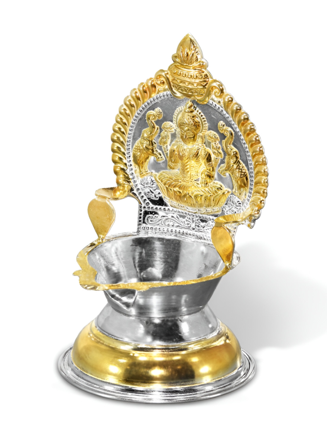 Joyalukkas Elegant Lakshmi Silver Textured Lamp