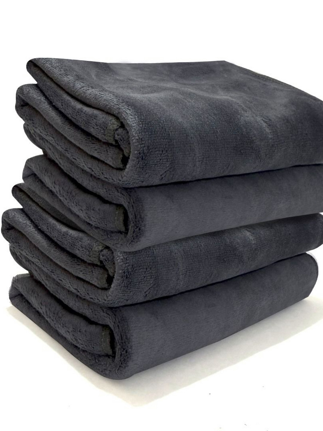 U & U Unique Utilities 4Pcs Grey 400-GSM Microfiber Hand Towels