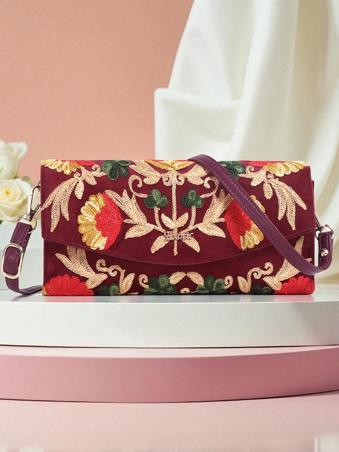 Exotic Women Embroidered Purse Clutch