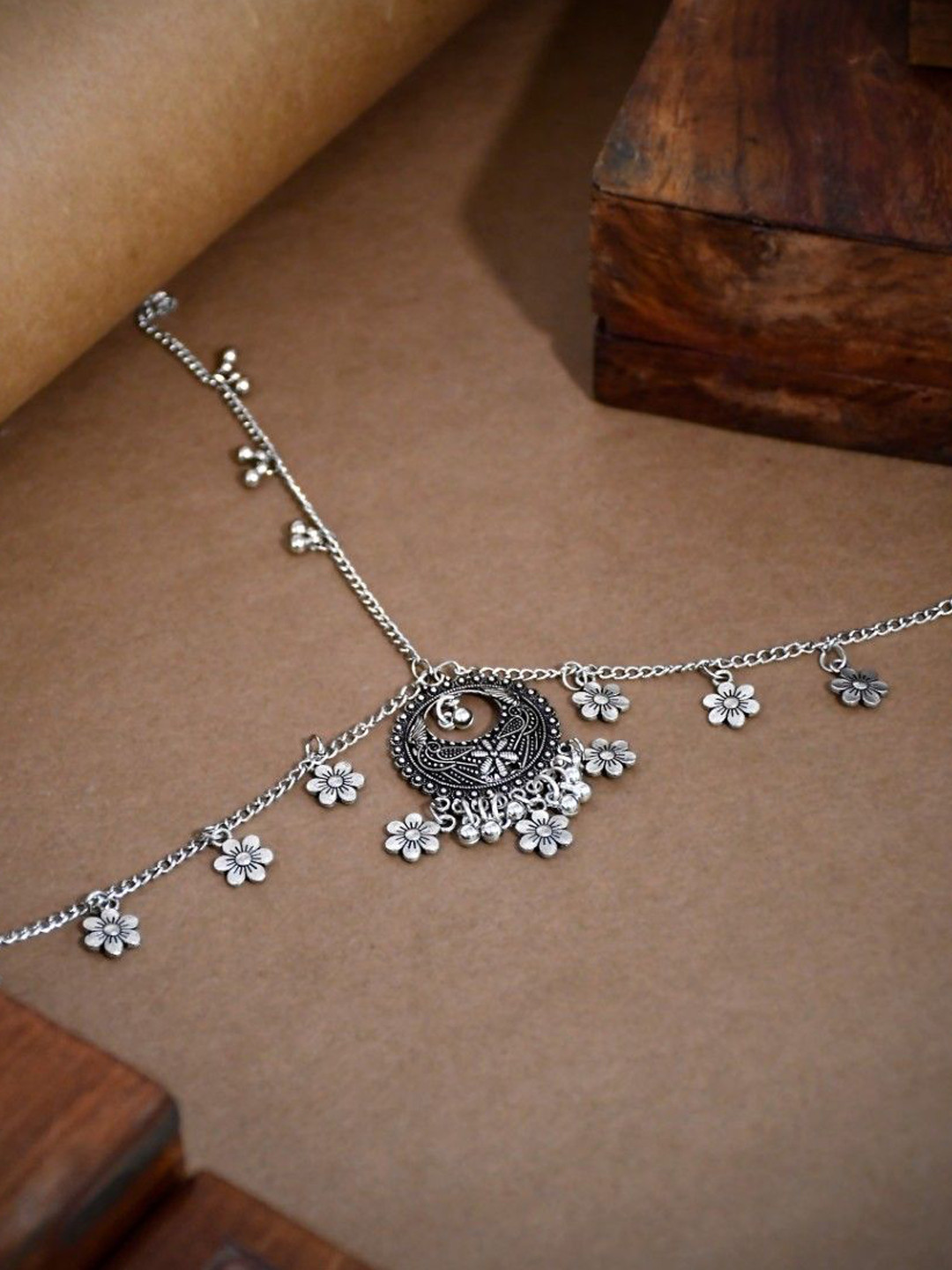 NAMAN ARTS Oxidised Matha Patti Head Jewellery