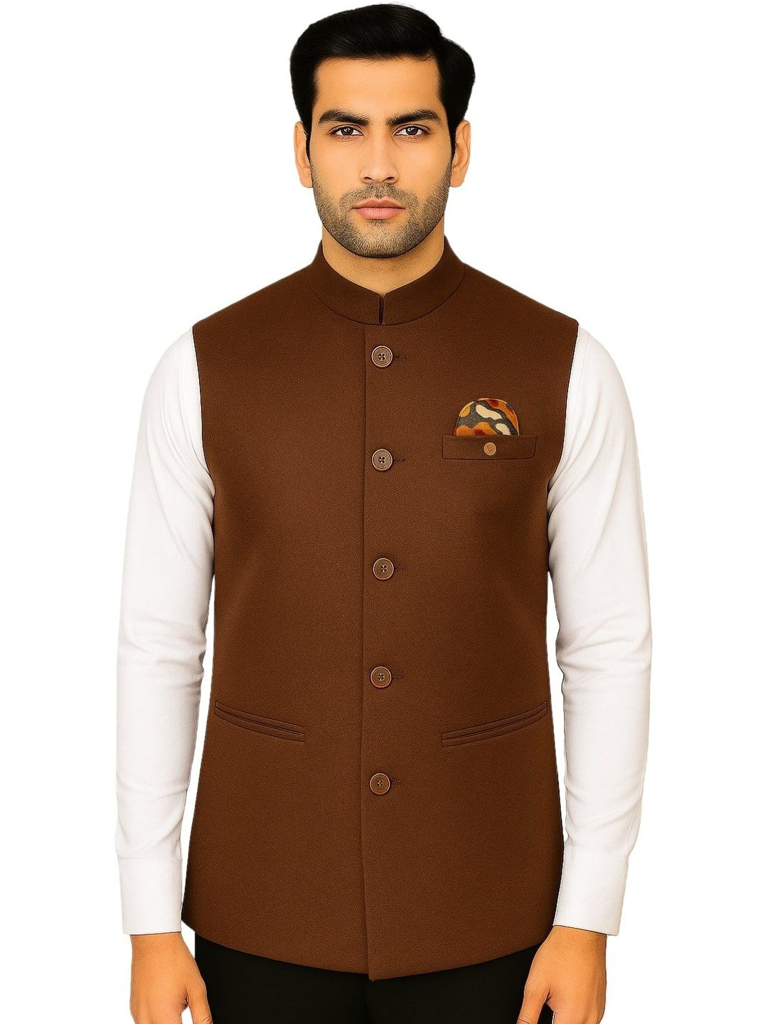 RISANI Men Woolen Nehru Jacket
