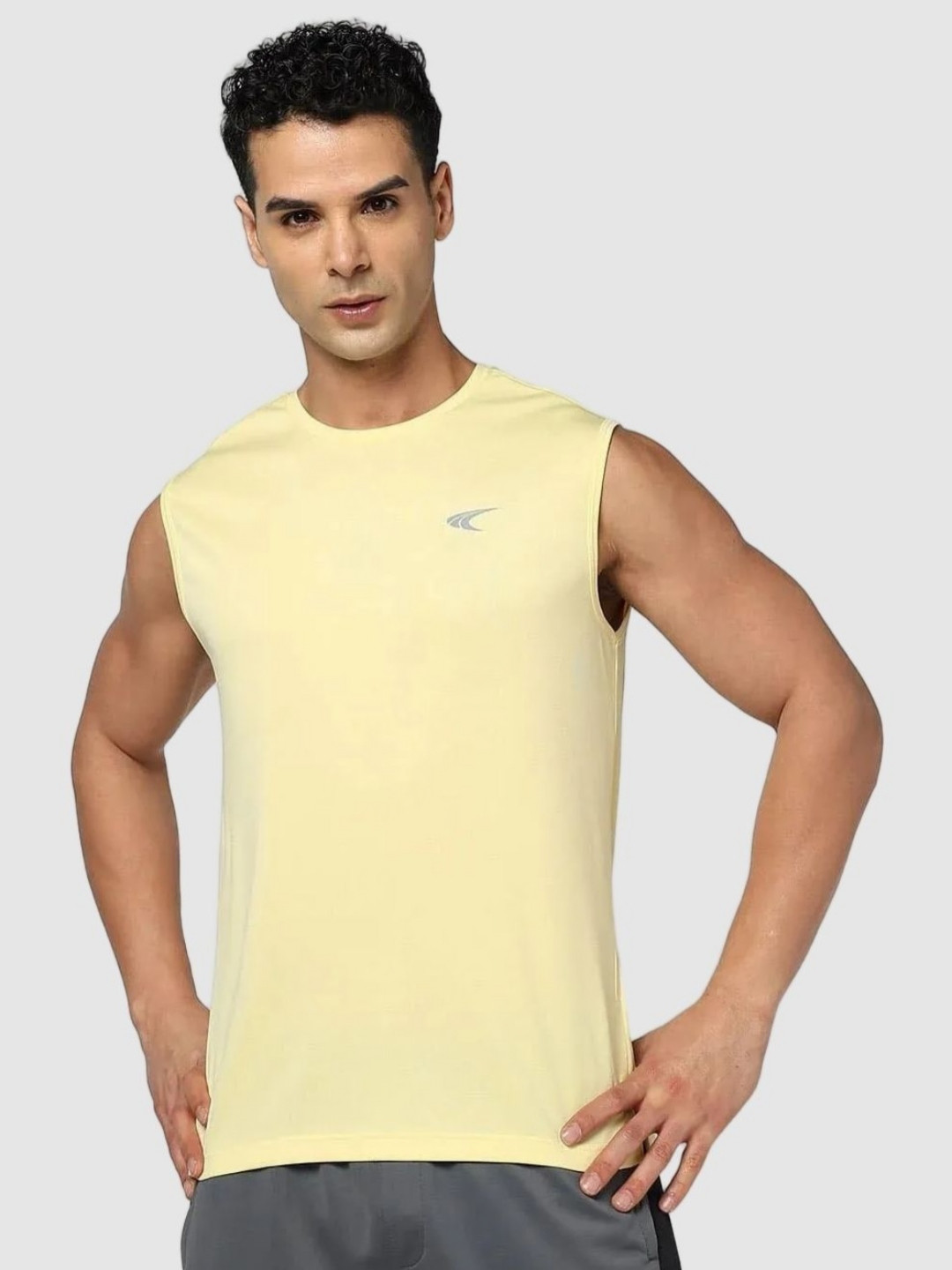 Performax Sleeveless Brand Logo Round Neck Knits T-Shirt