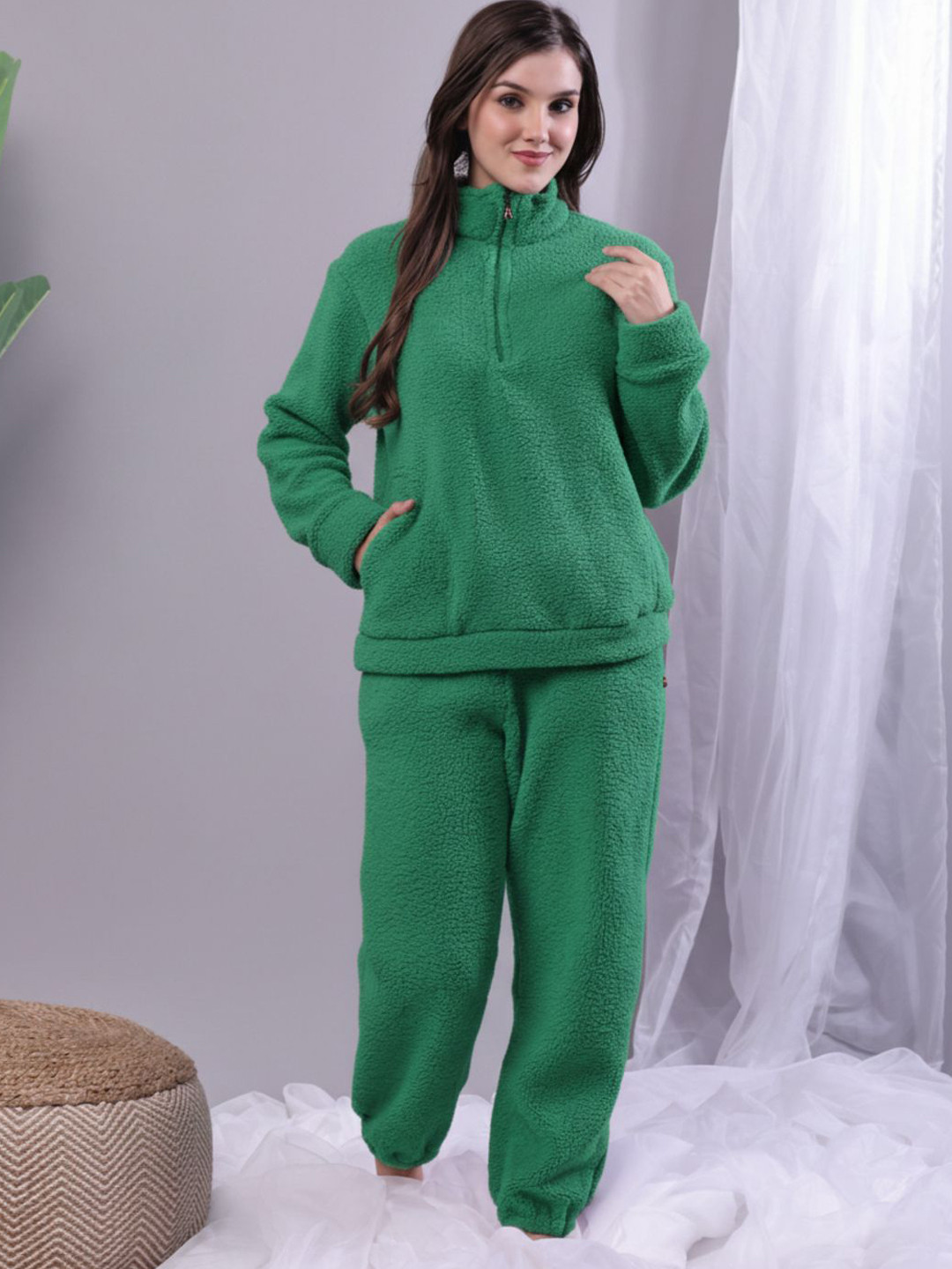 TAG 7 Women Half Zip Night Suit