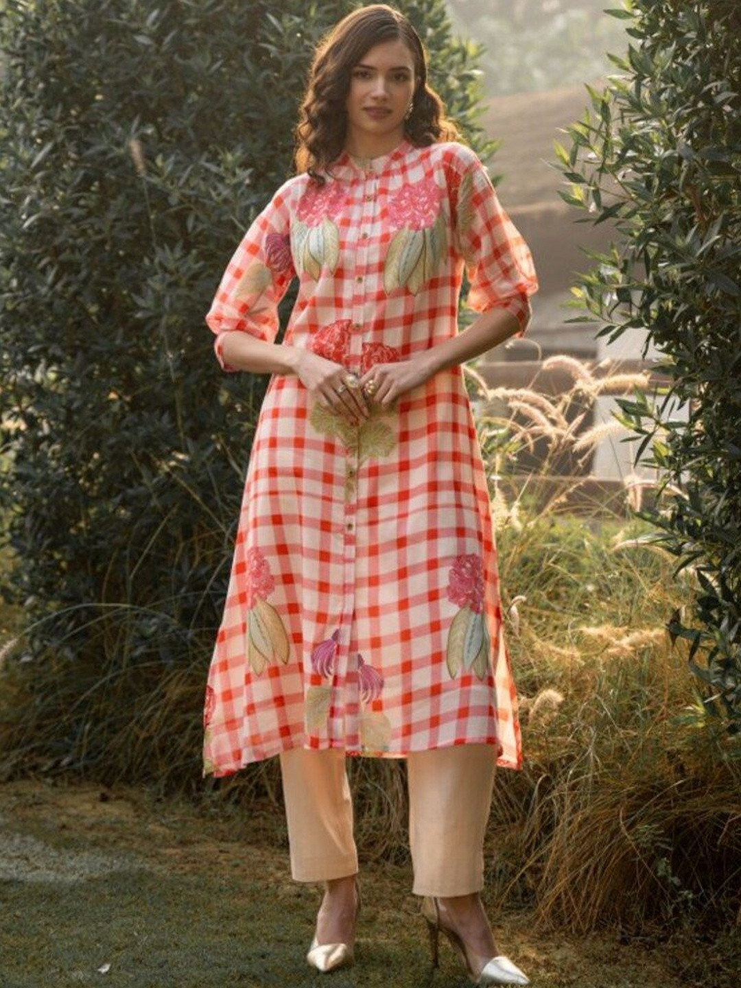 STYLESANG Women Printed Regular Pure Cotton Kurta With Trousers Kurta Sets