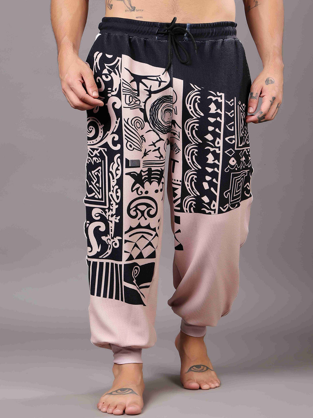 Flirty Soul Men Graphic Printed Baggy Fit Joggers Track Pant