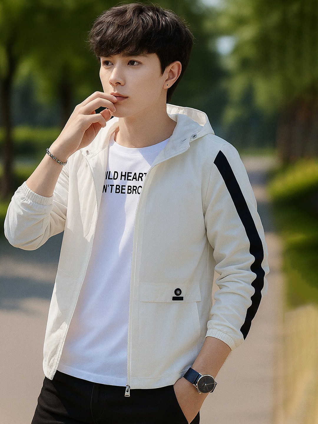 MOTREX Hooded Leather Jacket