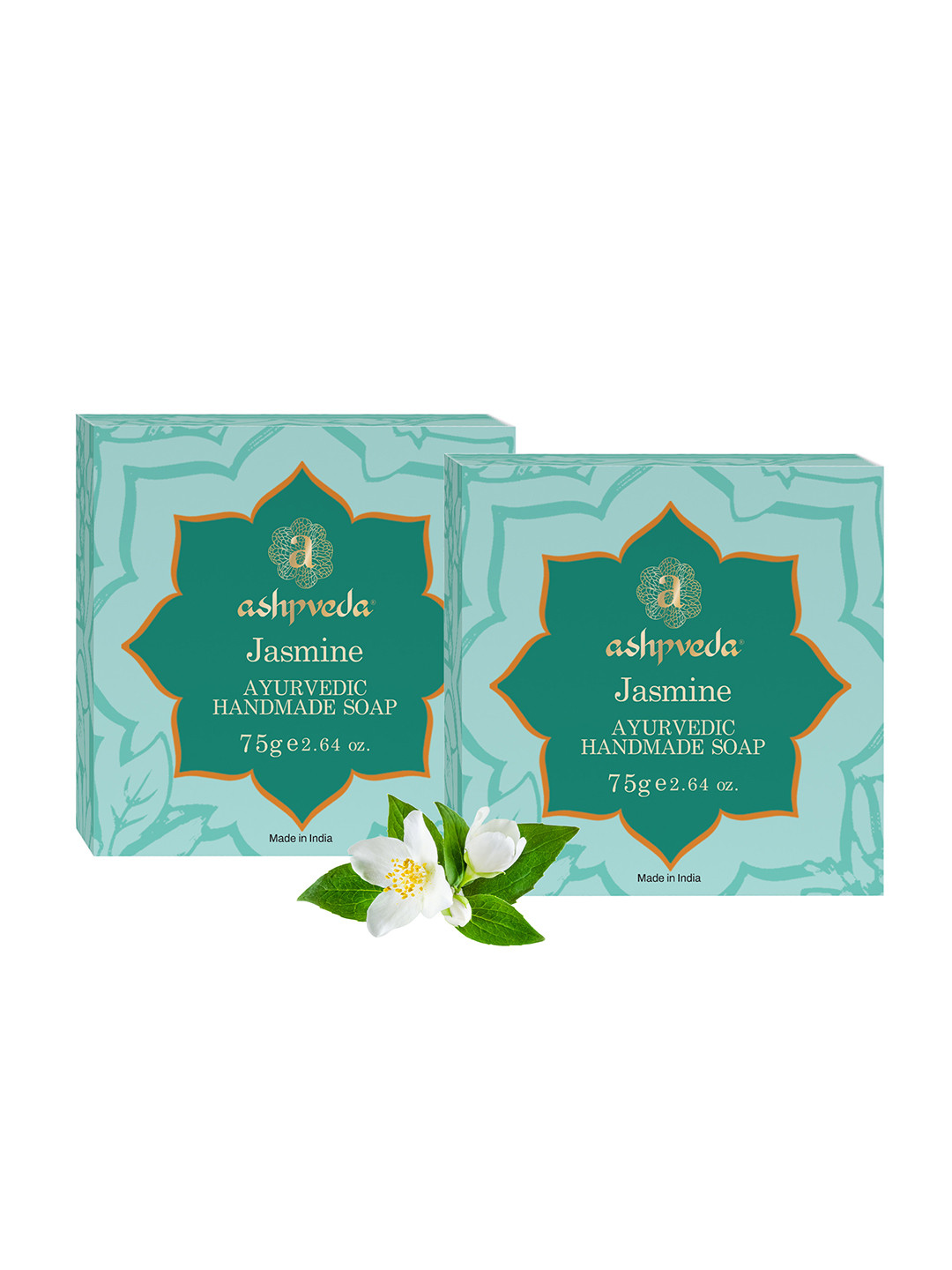 ASHPVEDA Set Of 2 Jasmine Ayurvedic Soap- 75 g Each