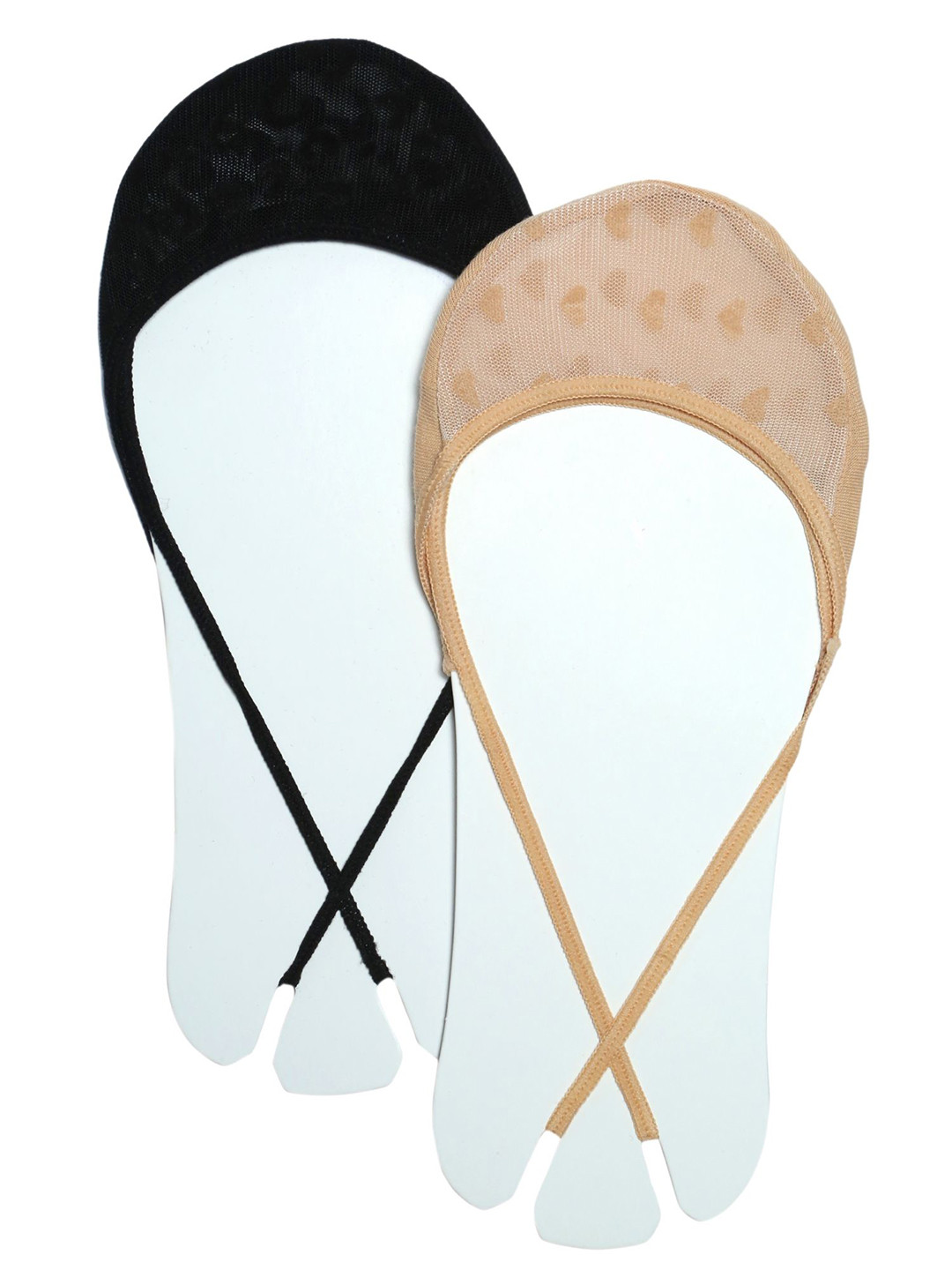 N2S NEXT2SKIN Women Pack Of 2 Patterned Shoe Liner Socks