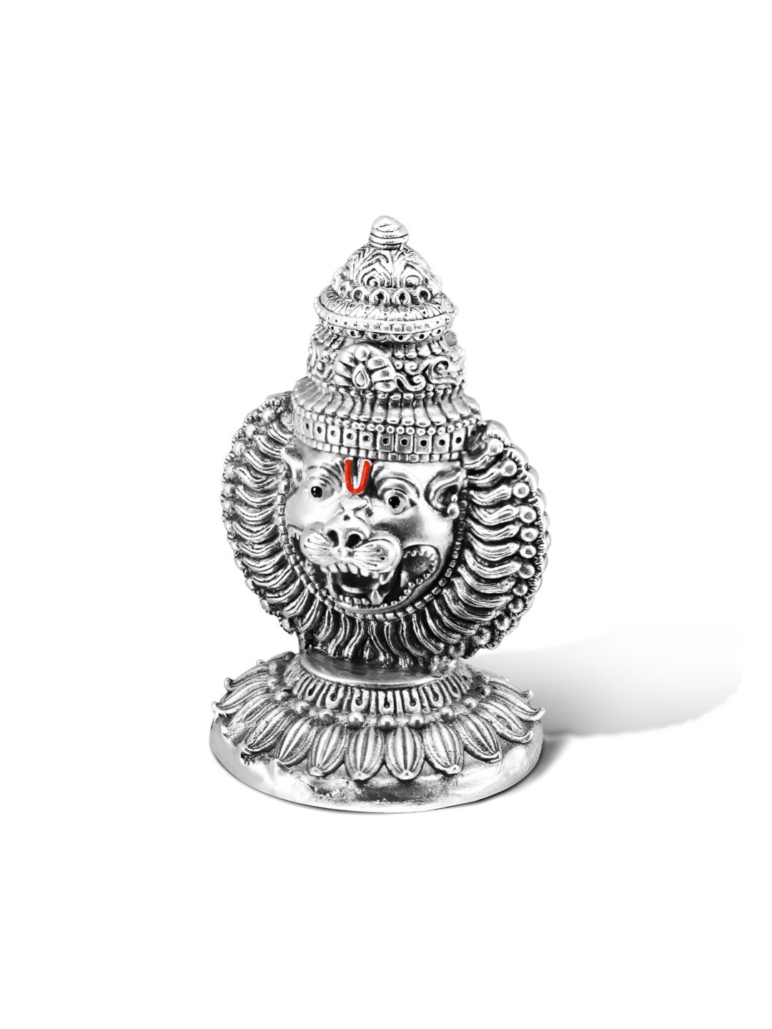 Joyalukkas Silver-Toned Lord Narasimha Idol Religious Showpieces