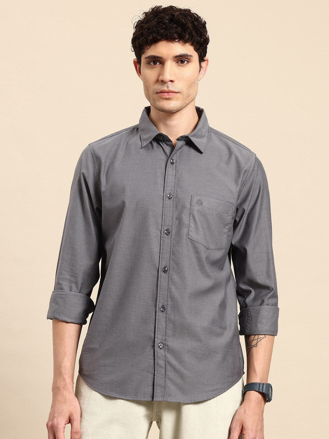 United Colors of Benetton Spread Collar Casual Shirt