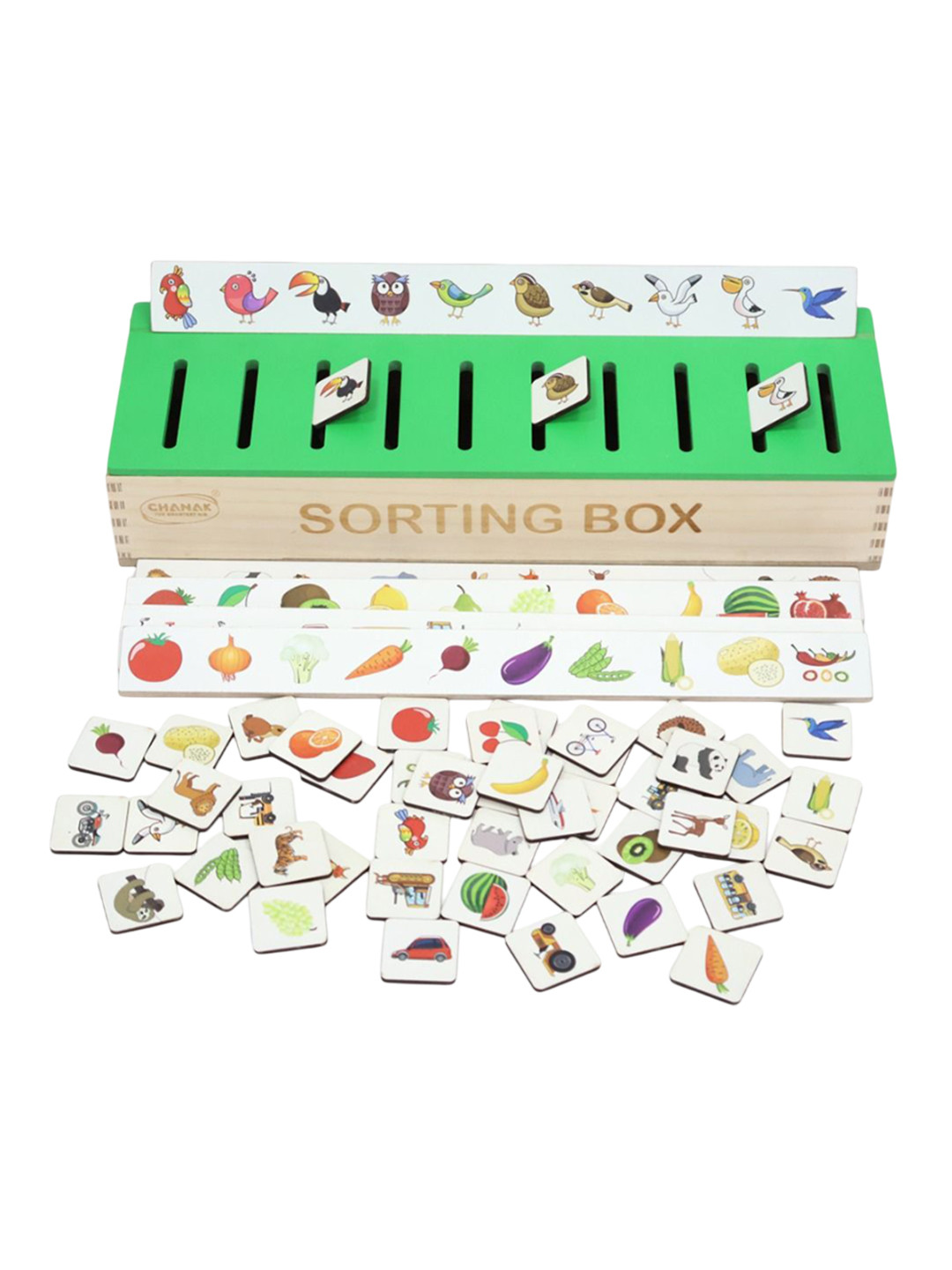 CHANAK Kids Wooden Sorting Box Montessori Toy Learning and Development Toys